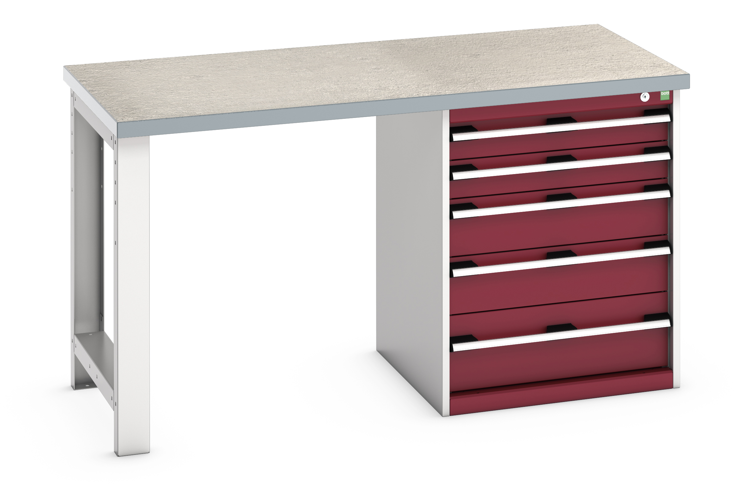 Bott Cubio Pedestal Bench With 5 Drawer Cabinet - 41003135.24V