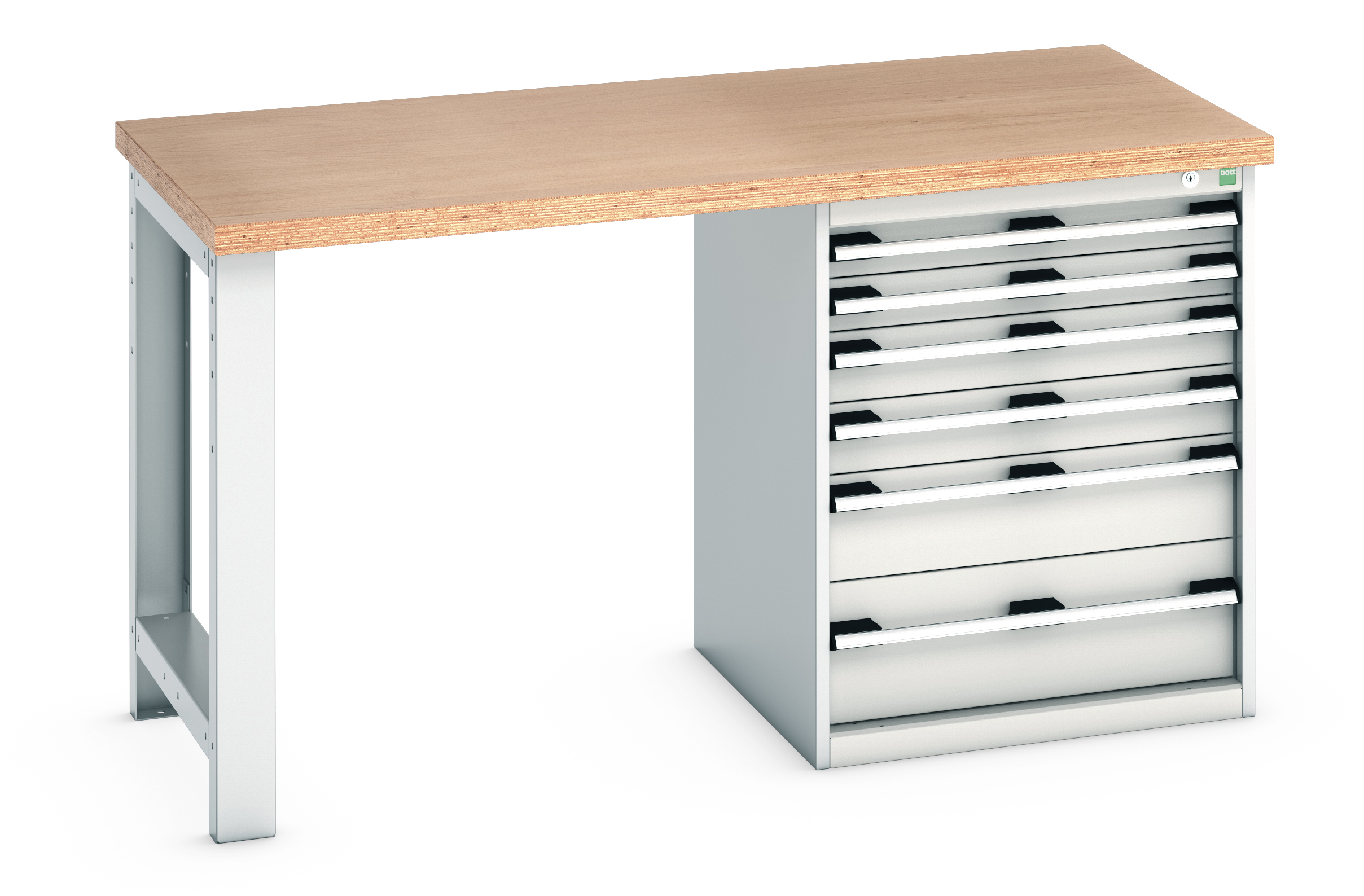 Bott Cubio Pedestal Bench With 6 Drawer Cabinet - 41003139.16V