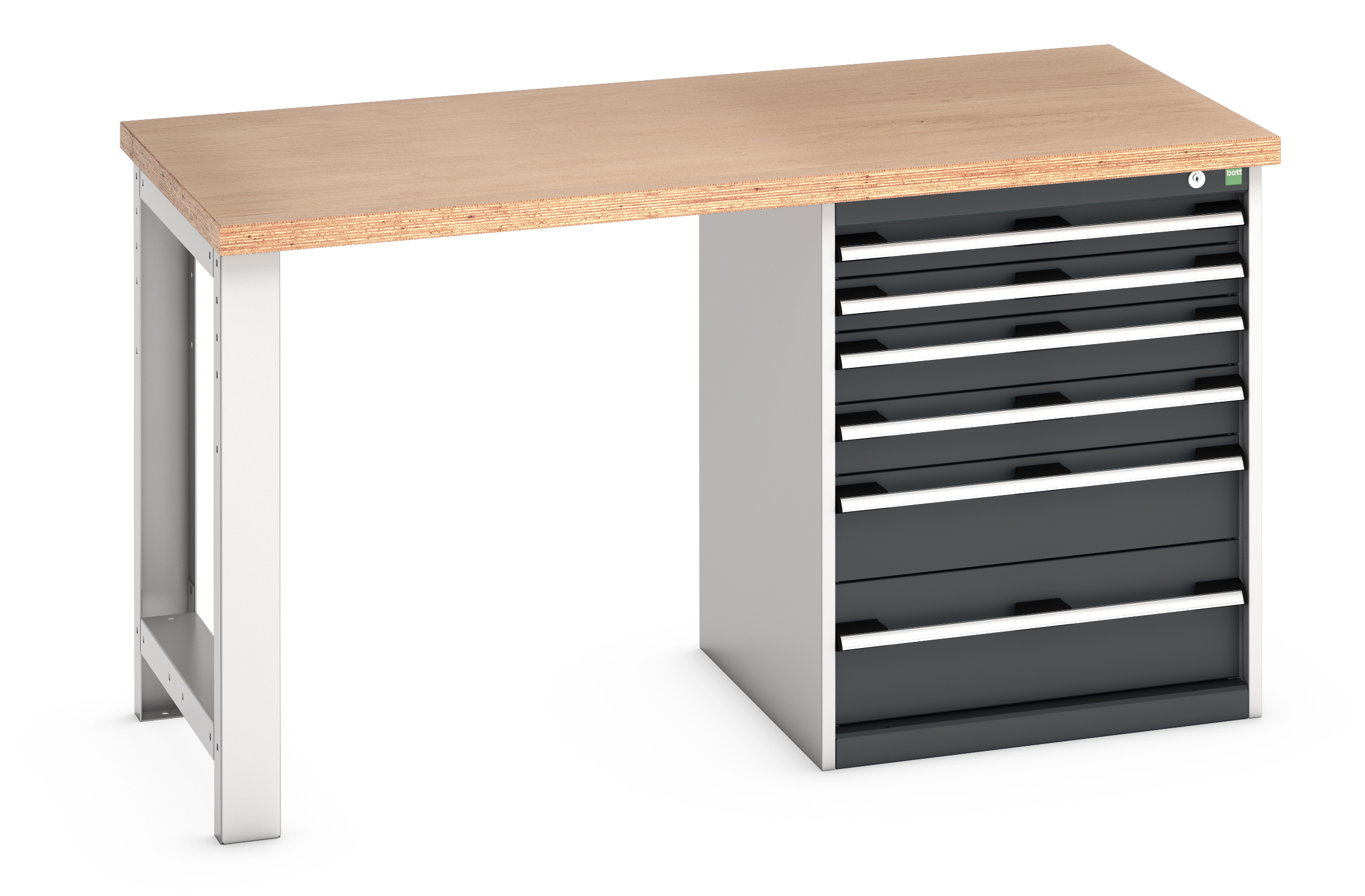 Bott Cubio Pedestal Bench With 6 Drawer Cabinet - 41003139.19V