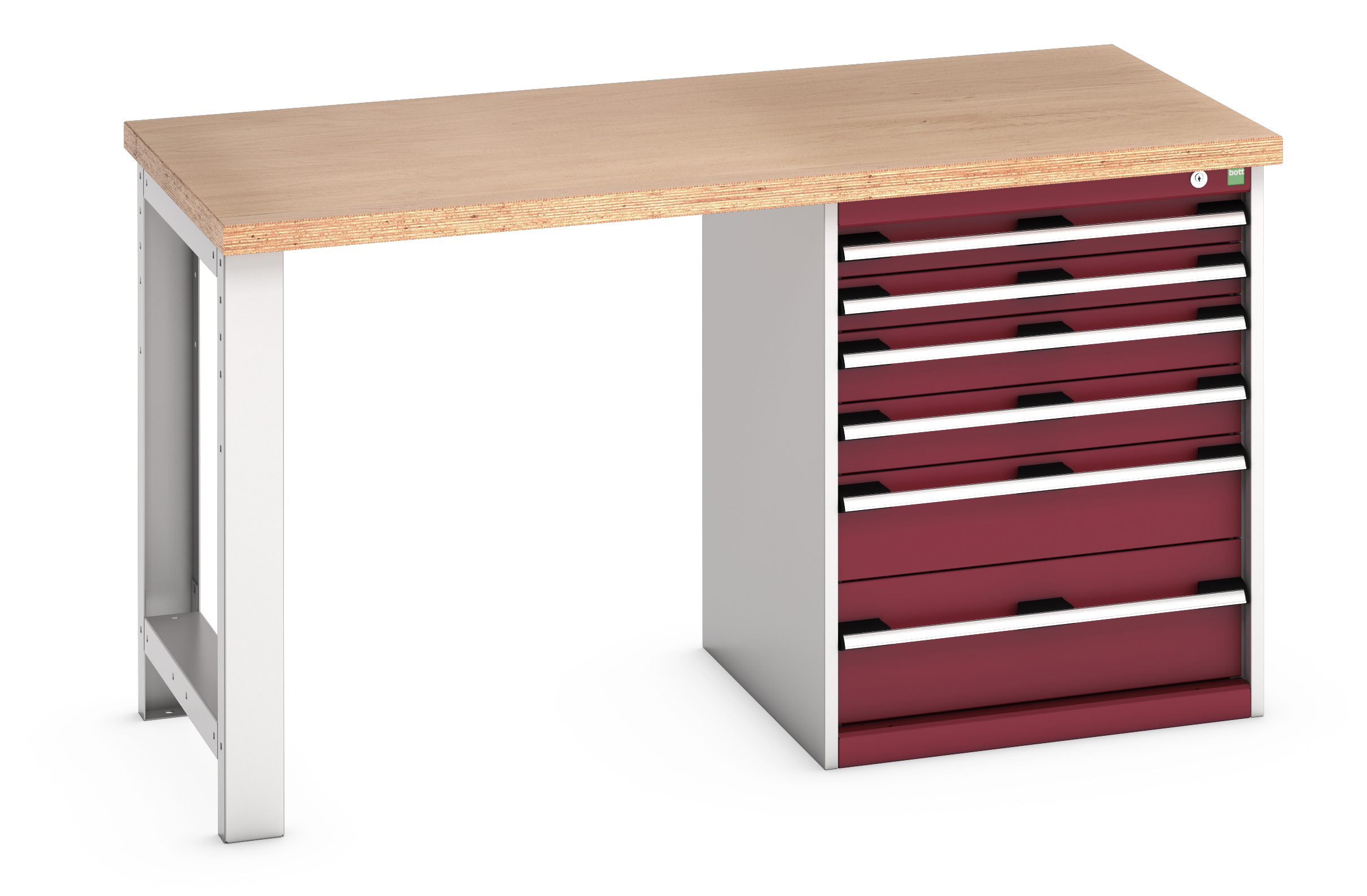Bott Cubio Pedestal Bench With 6 Drawer Cabinet - 41003139.24V