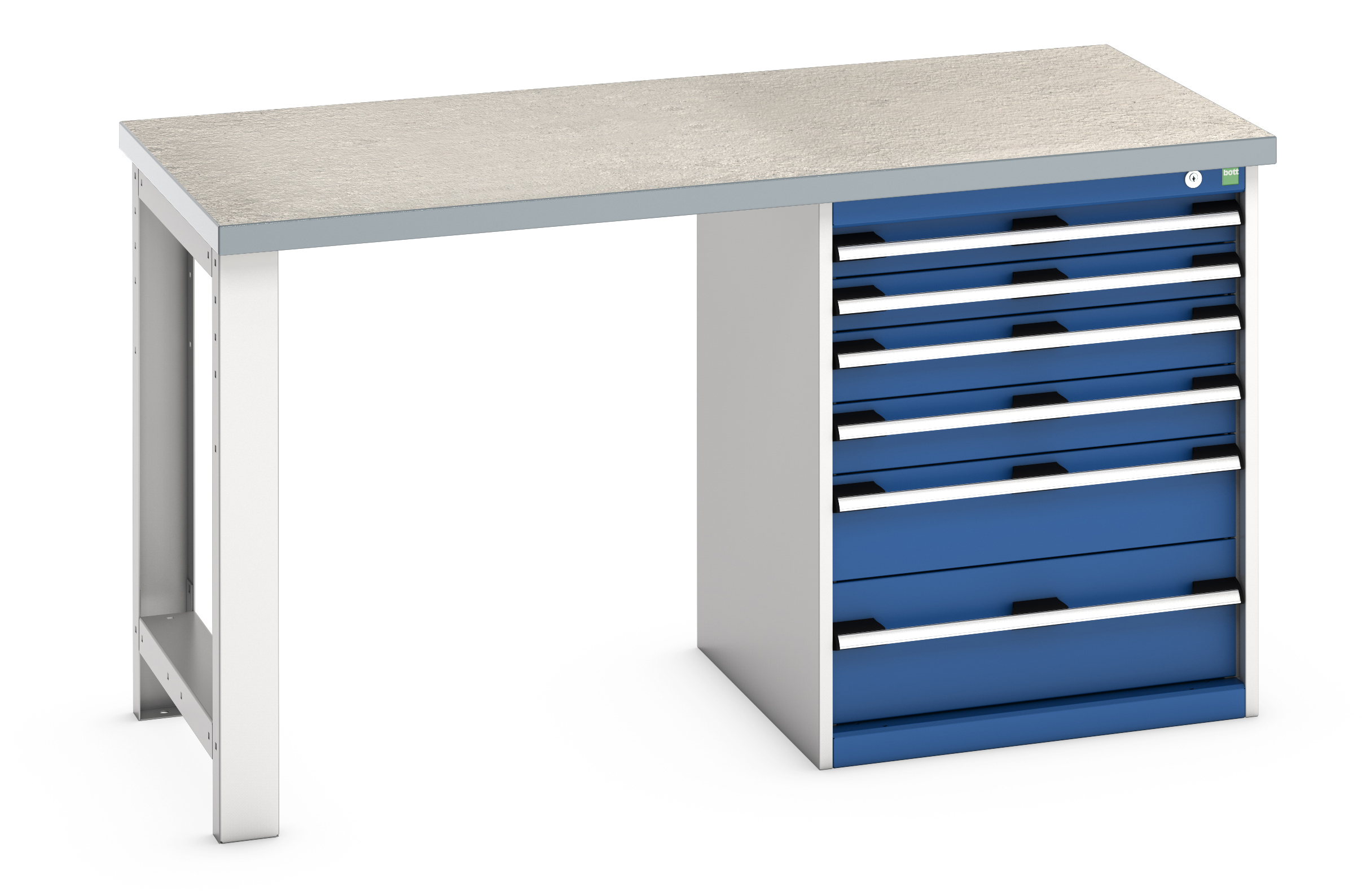 Bott Cubio Pedestal Bench With 6 Drawer Cabinet - 41003141.11V