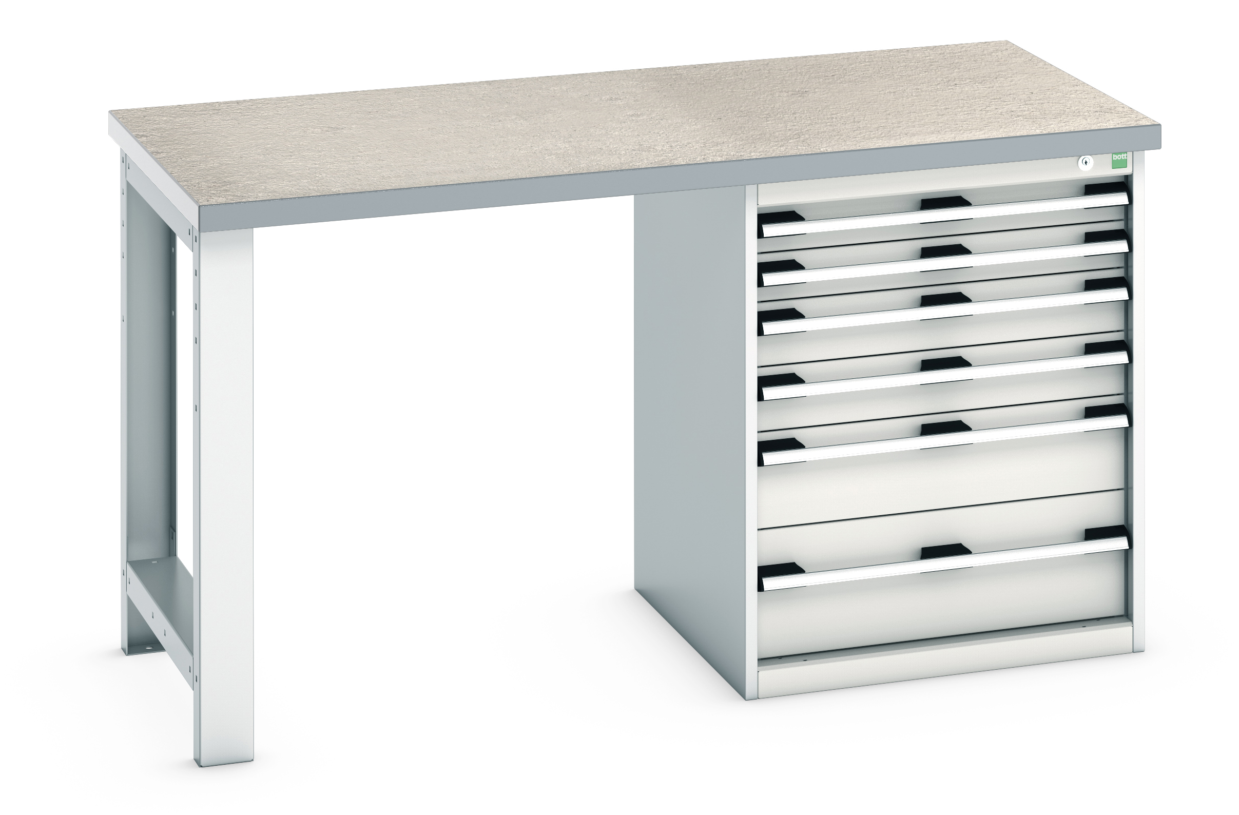 Bott Cubio Pedestal Bench With 6 Drawer Cabinet - 41003141.16V