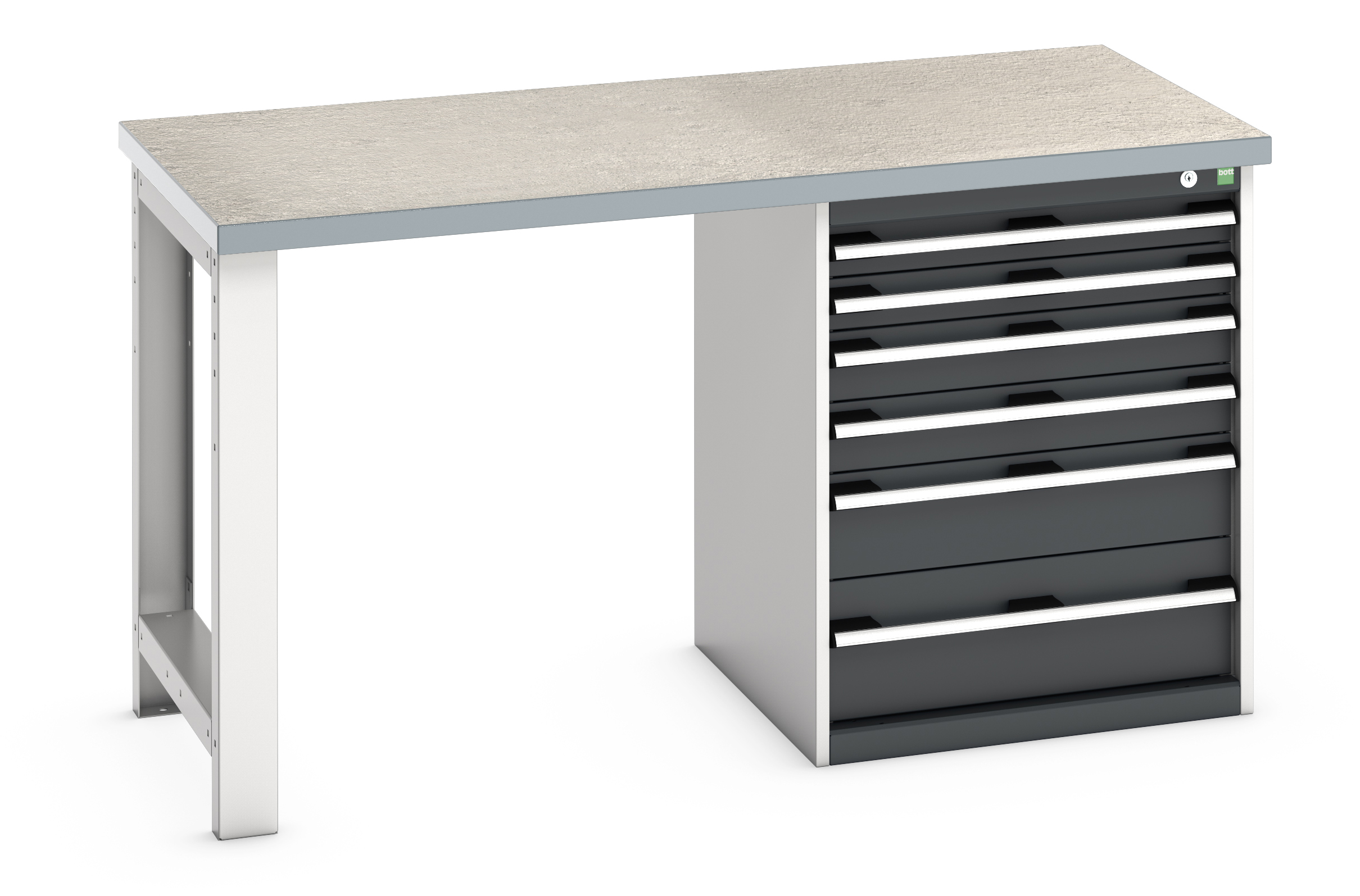 Bott Cubio Pedestal Bench With 6 Drawer Cabinet - 41003141.19V