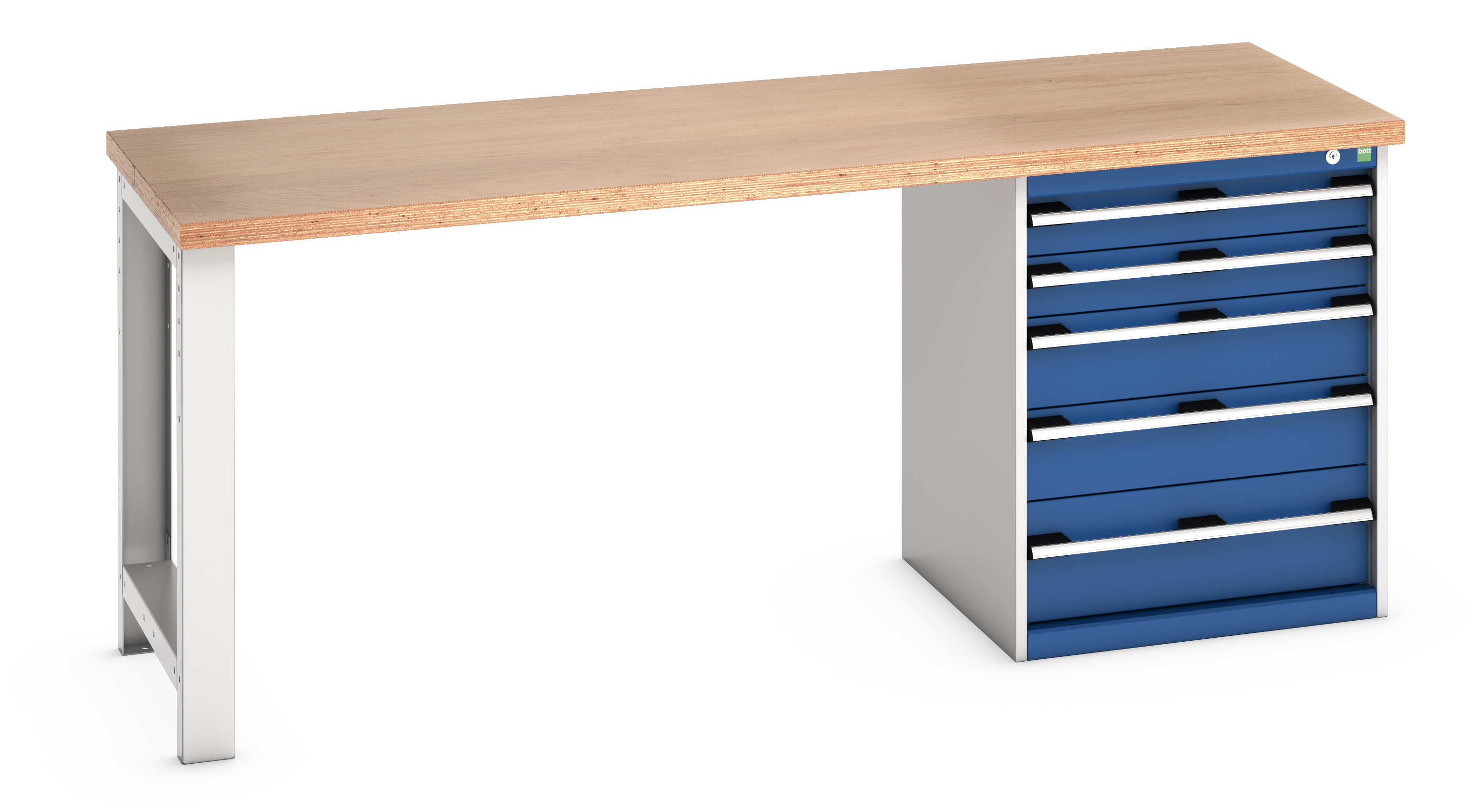 Bott Cubio Pedestal Bench With 5 Drawer Cabinet - 41003229.11V