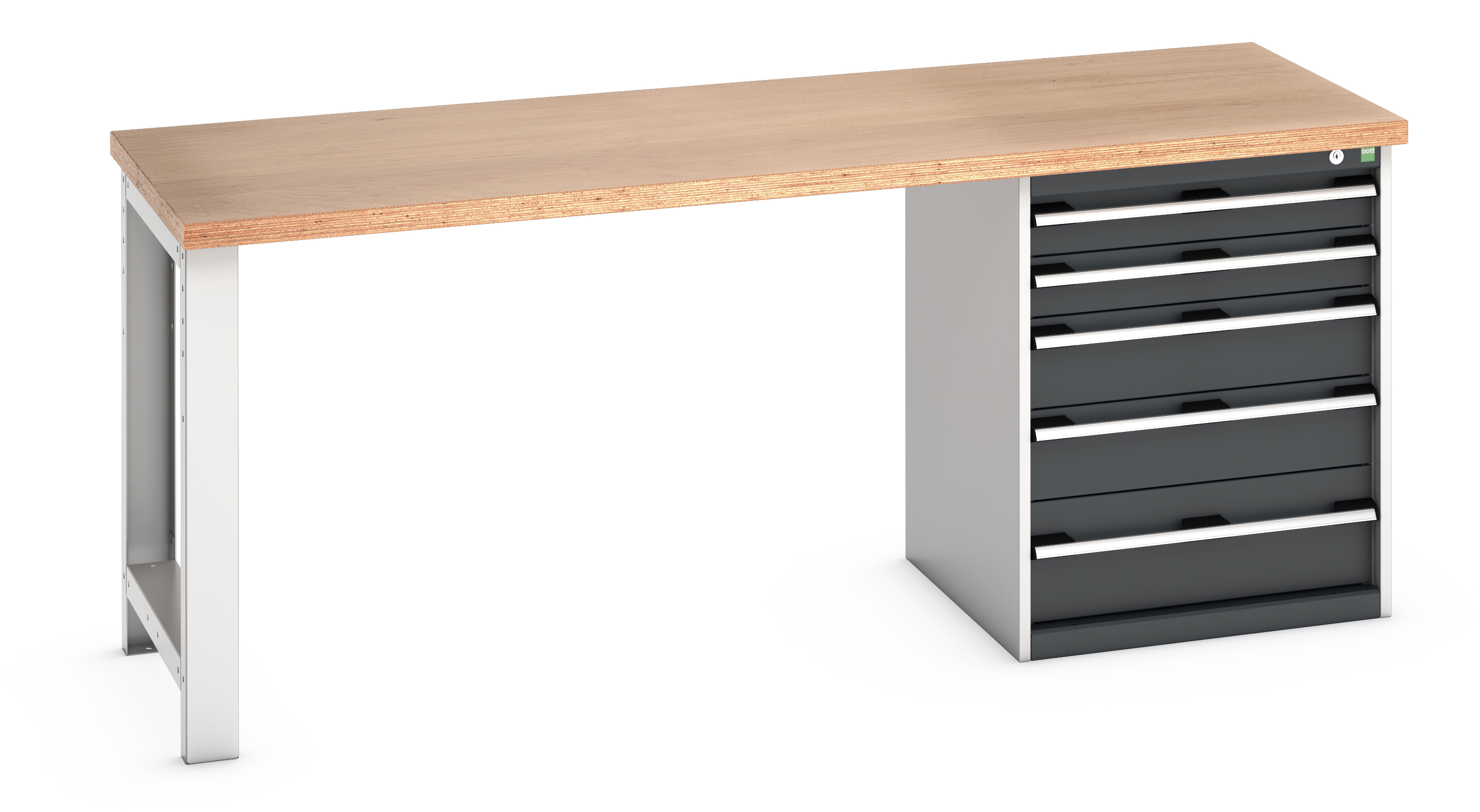 Bott Cubio Pedestal Bench With 5 Drawer Cabinet - 41003229.19V