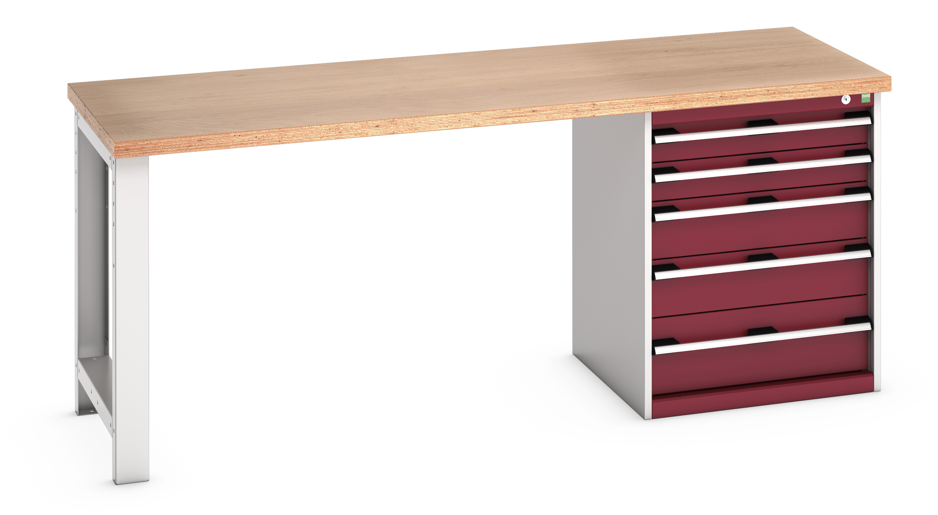 Bott Cubio Pedestal Bench With 5 Drawer Cabinet - 41003229.24V
