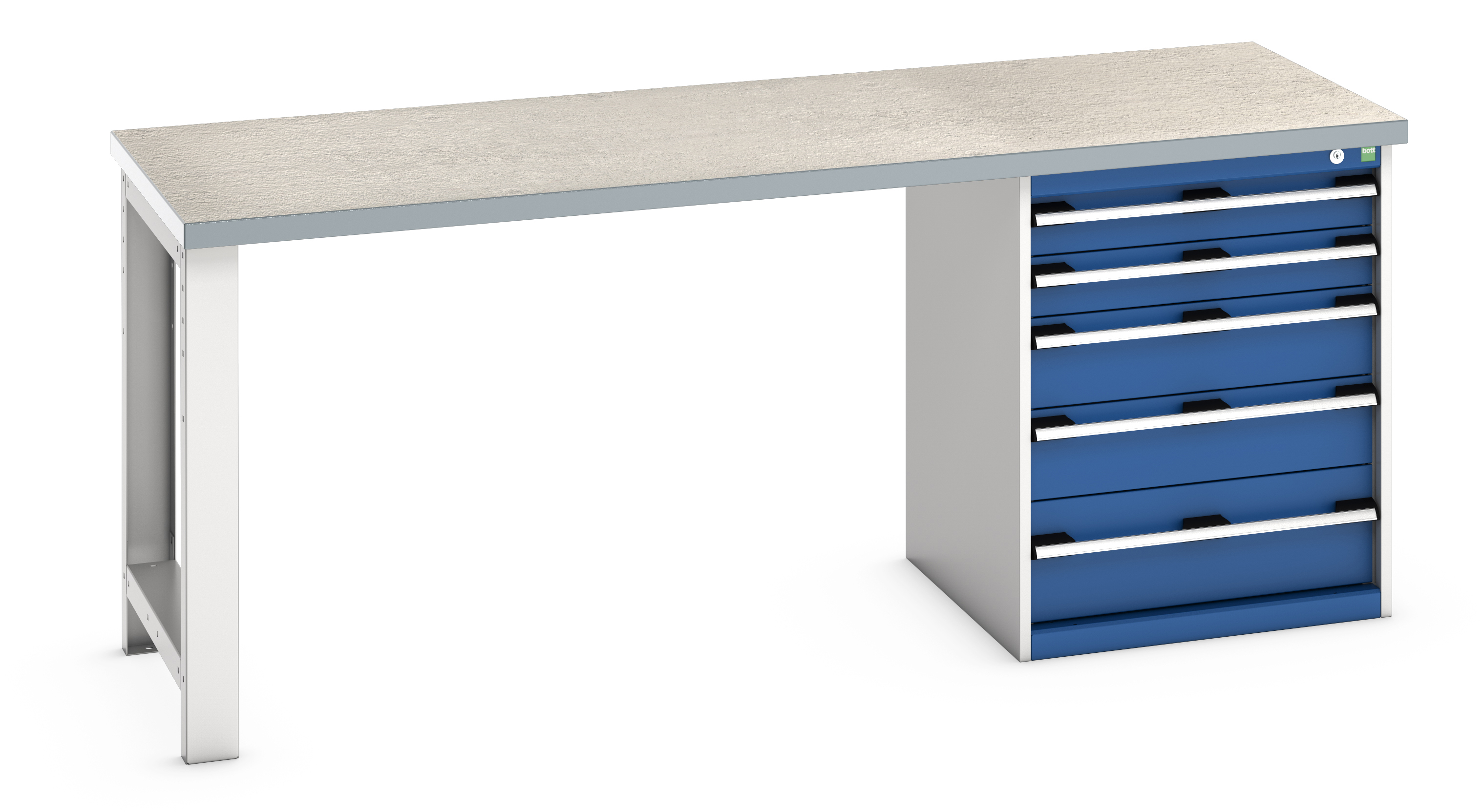 Bott Cubio Pedestal Bench With 5 Drawer Cabinet - 41003231.11V