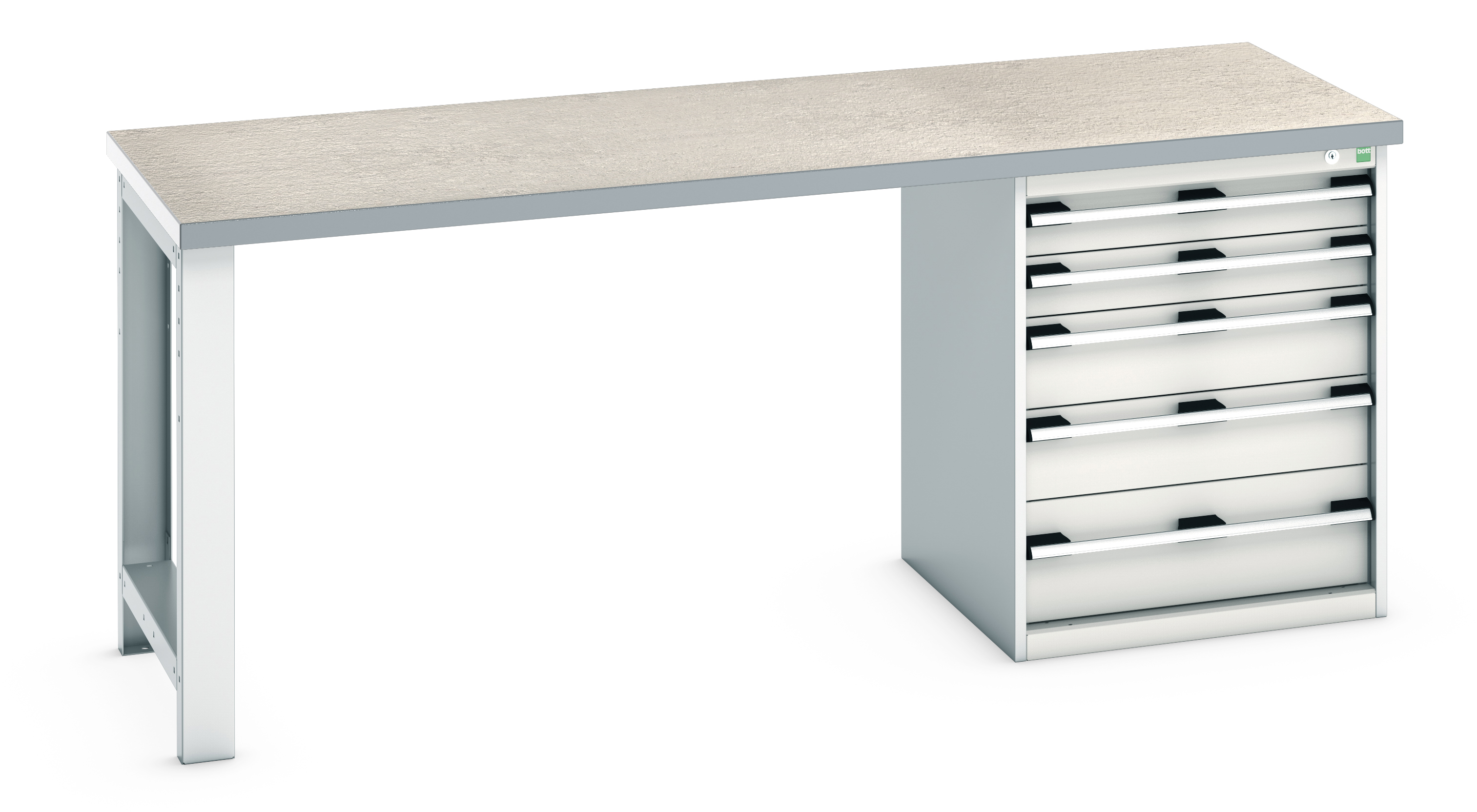 Bott Cubio Pedestal Bench With 5 Drawer Cabinet - 41003231.16V