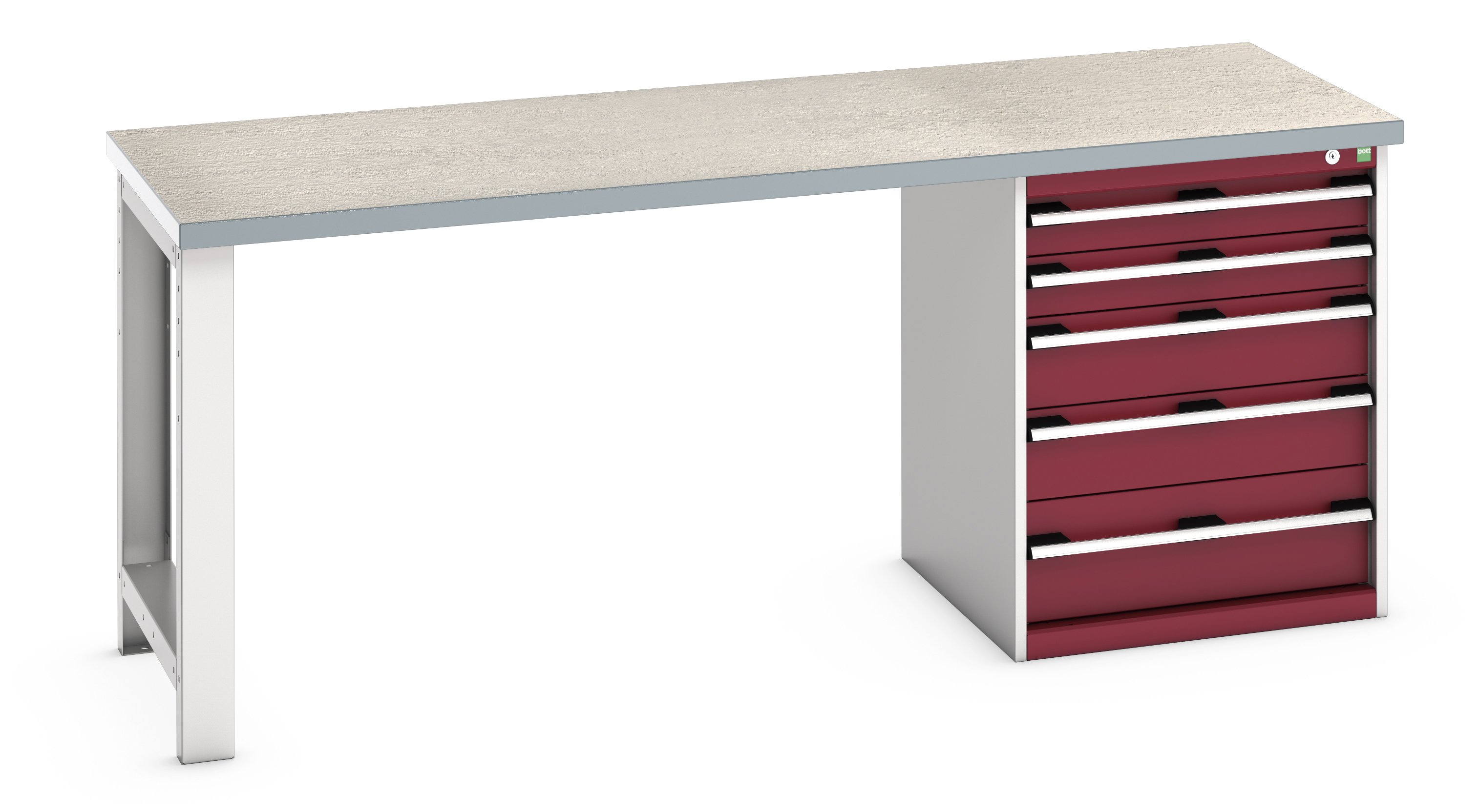 Bott Cubio Pedestal Bench With 5 Drawer Cabinet - 41003231.24V