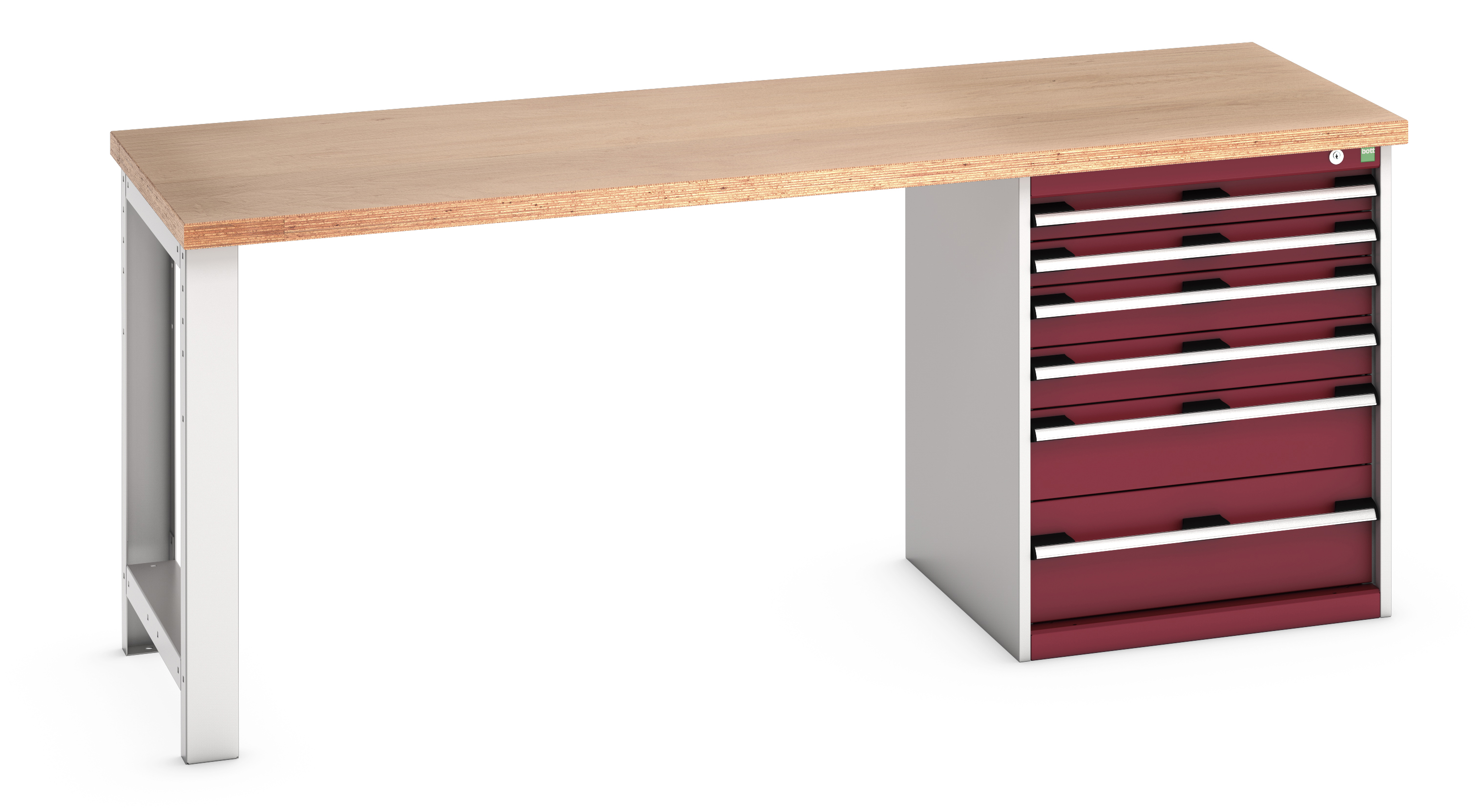 Bott Cubio Pedestal Bench With 6 Drawer Cabinet - 41003235.24V