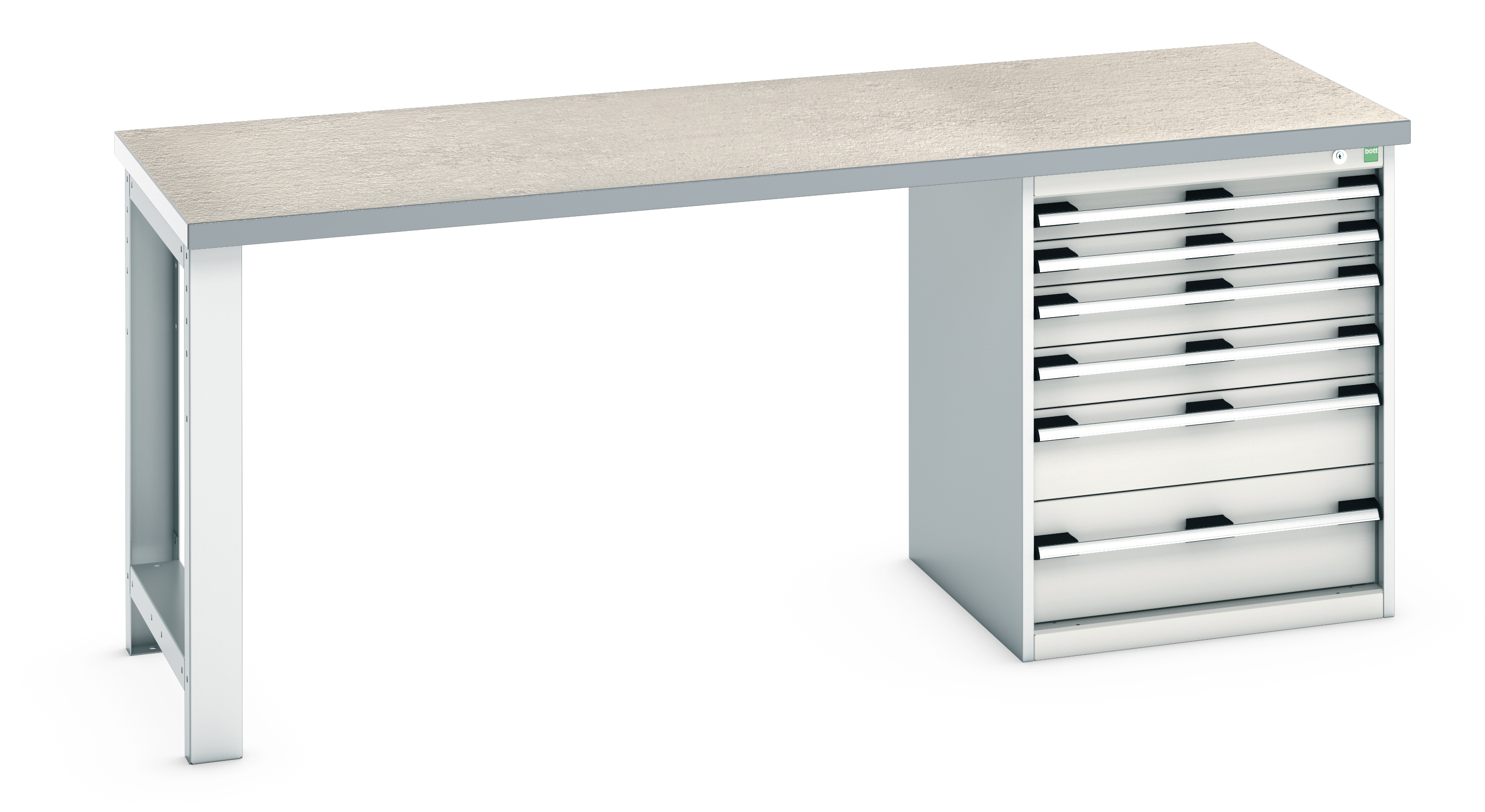Bott Cubio Pedestal Bench With 6 Drawer Cabinet - 41003237.16V