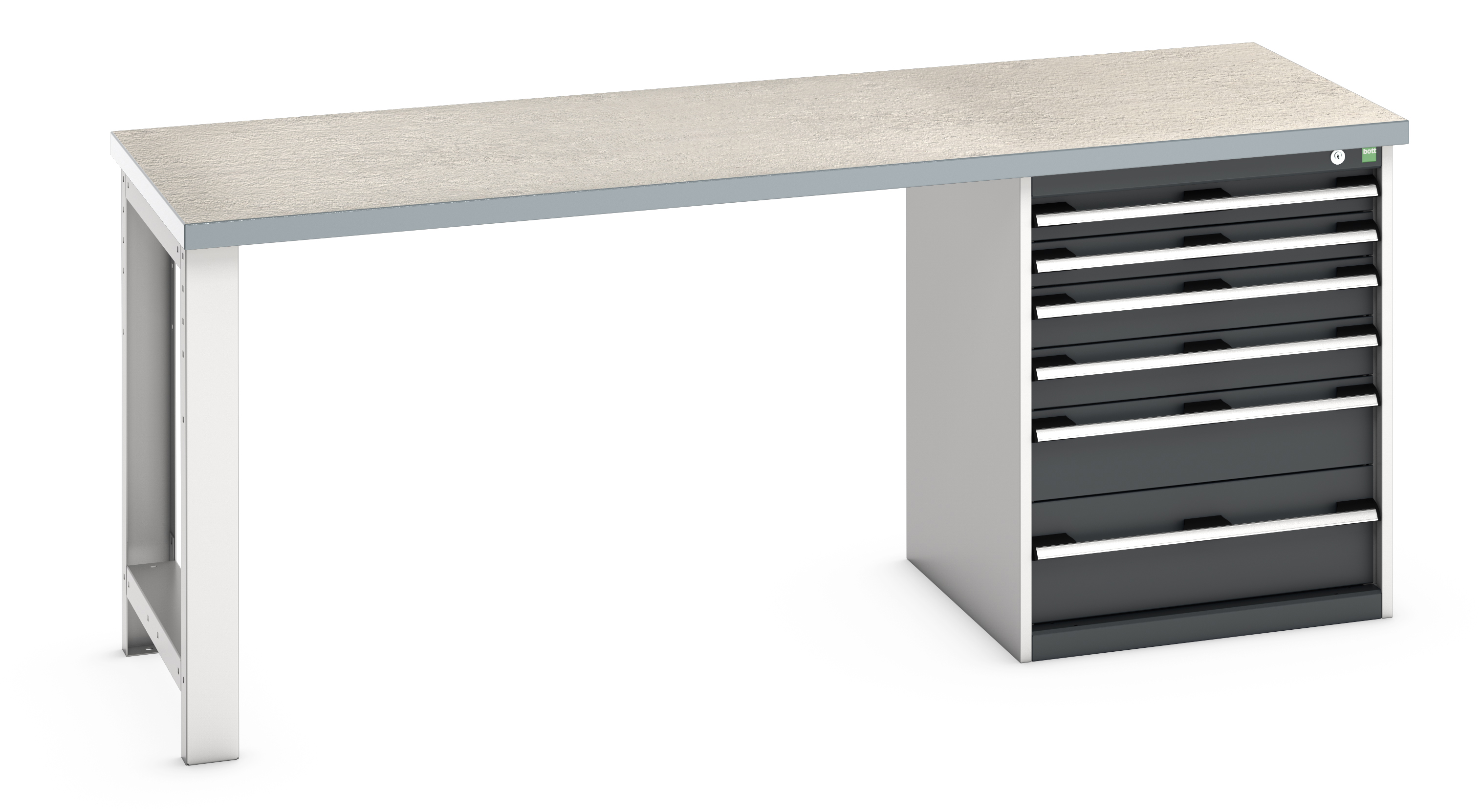 Bott Cubio Pedestal Bench With 6 Drawer Cabinet - 41003237.19V