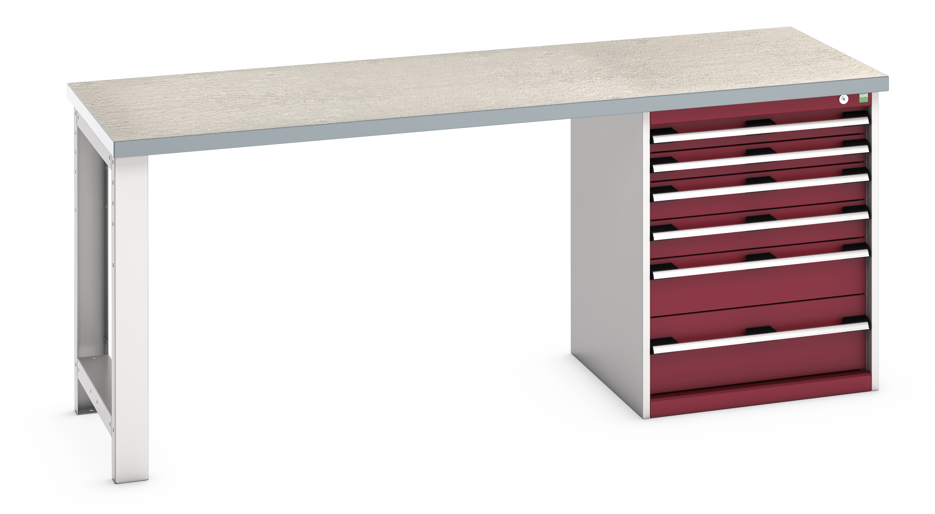 Bott Cubio Pedestal Bench With 6 Drawer Cabinet - 41003237.24V