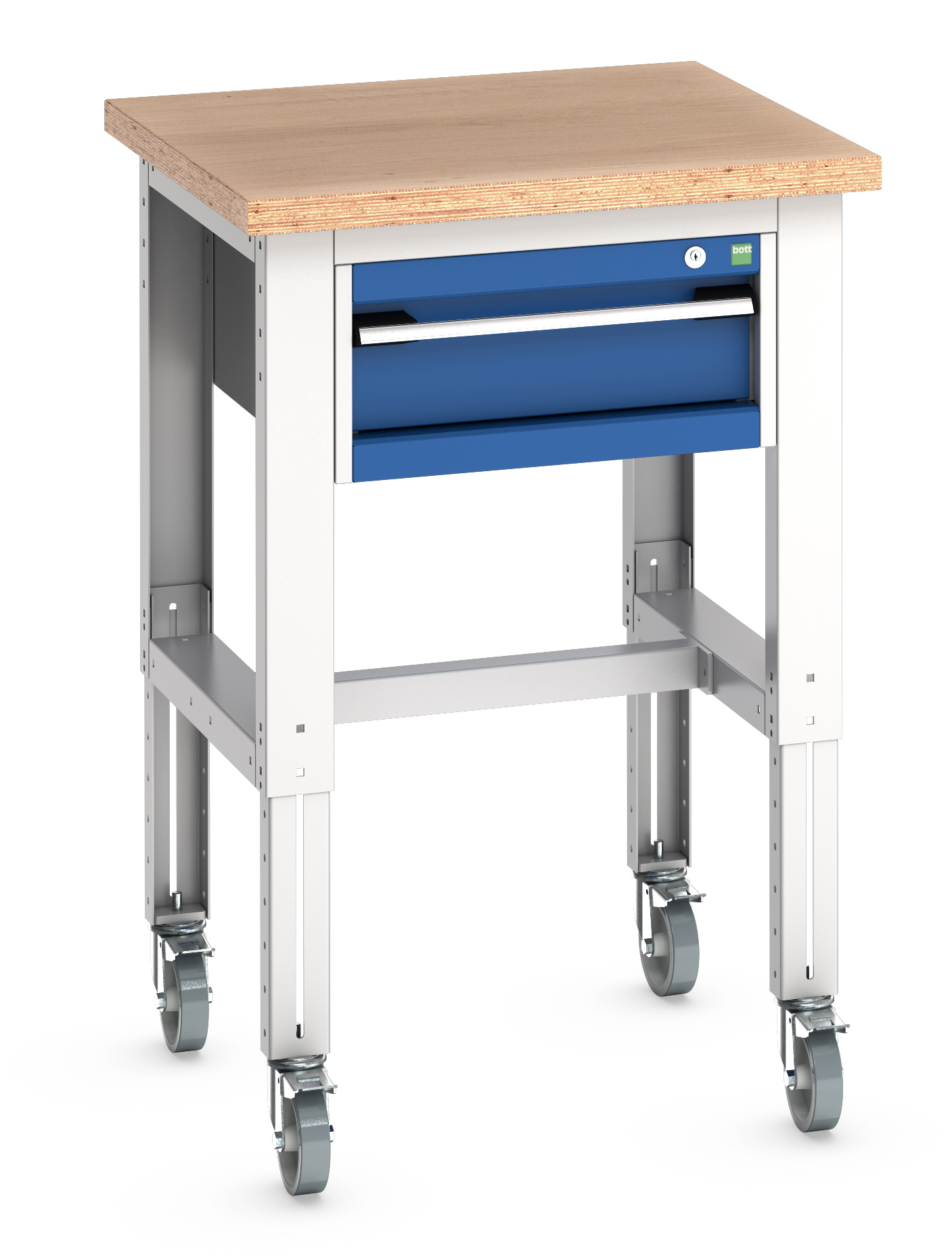 Bott Cubio Adjustable Height Mobile Workstand With 1 Drawer Cabinet - 41003271.11V