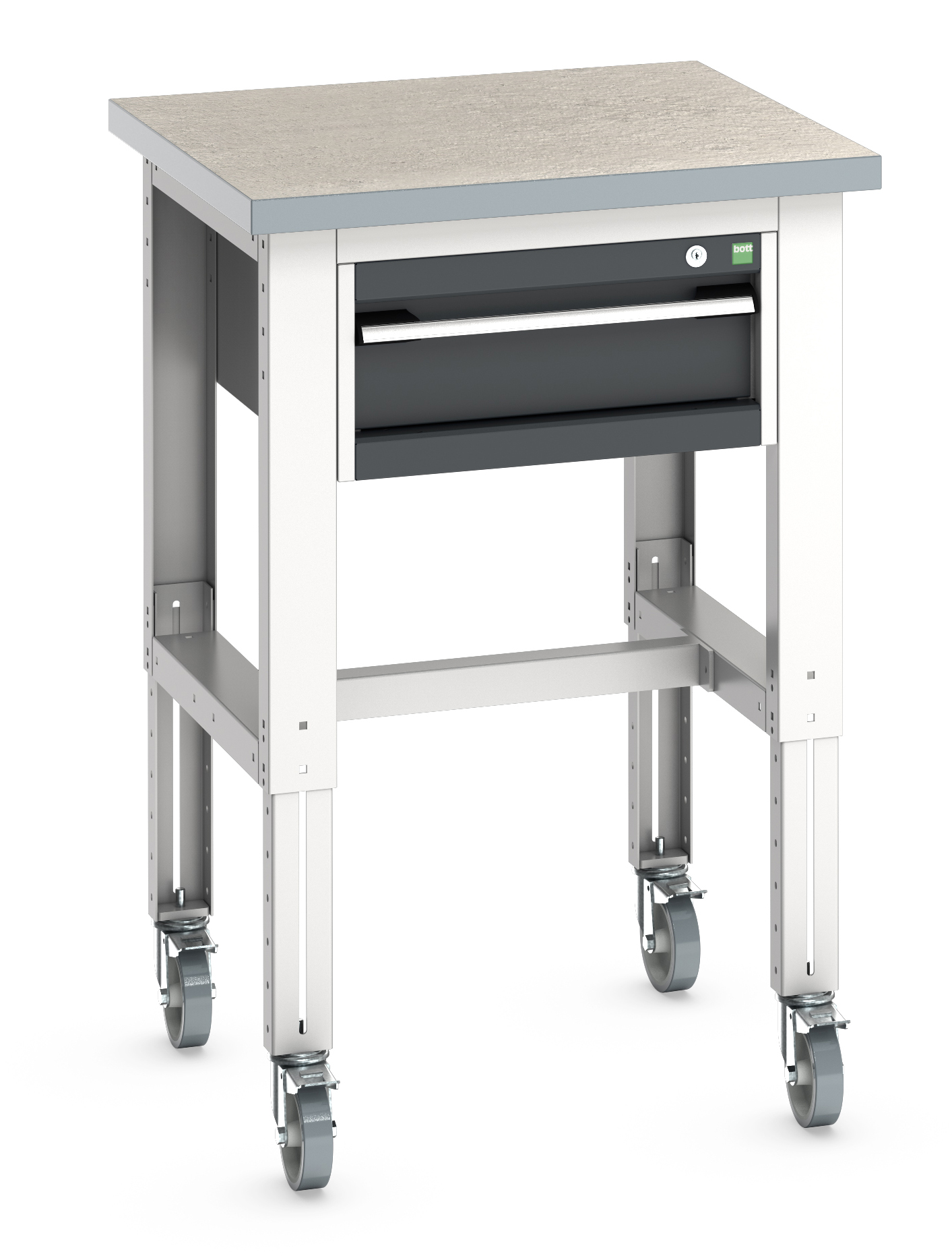 Bott Cubio Adjustable Height Mobile Workstand With 1 Drawer Cabinet - 41003273.19V