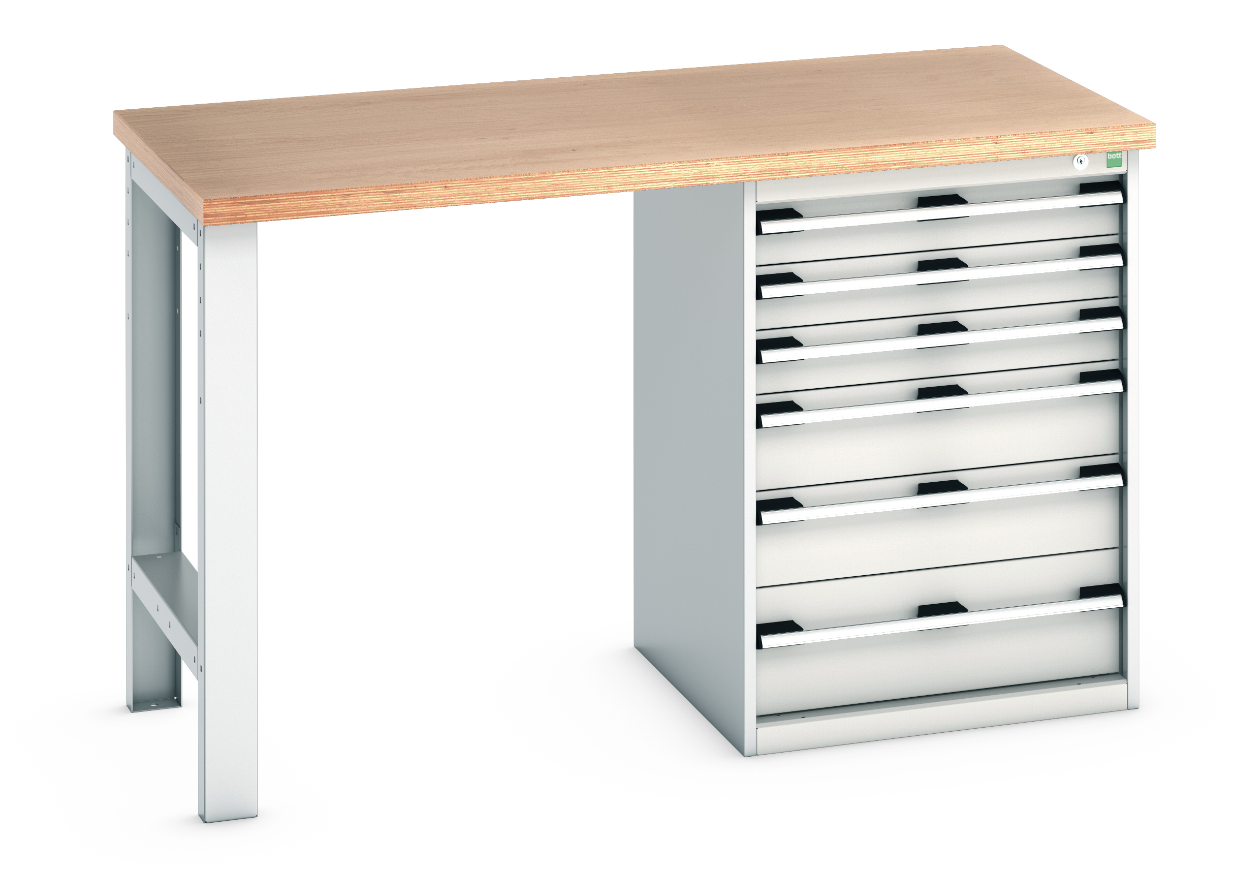 Bott Cubio Pedestal Bench With 6 Drawer Cabinet - 41003492.16V