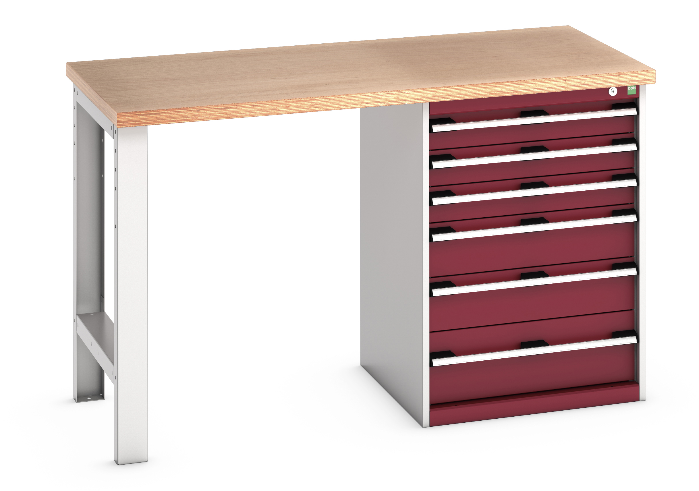Bott Cubio Pedestal Bench With 6 Drawer Cabinet - 41003492.24V
