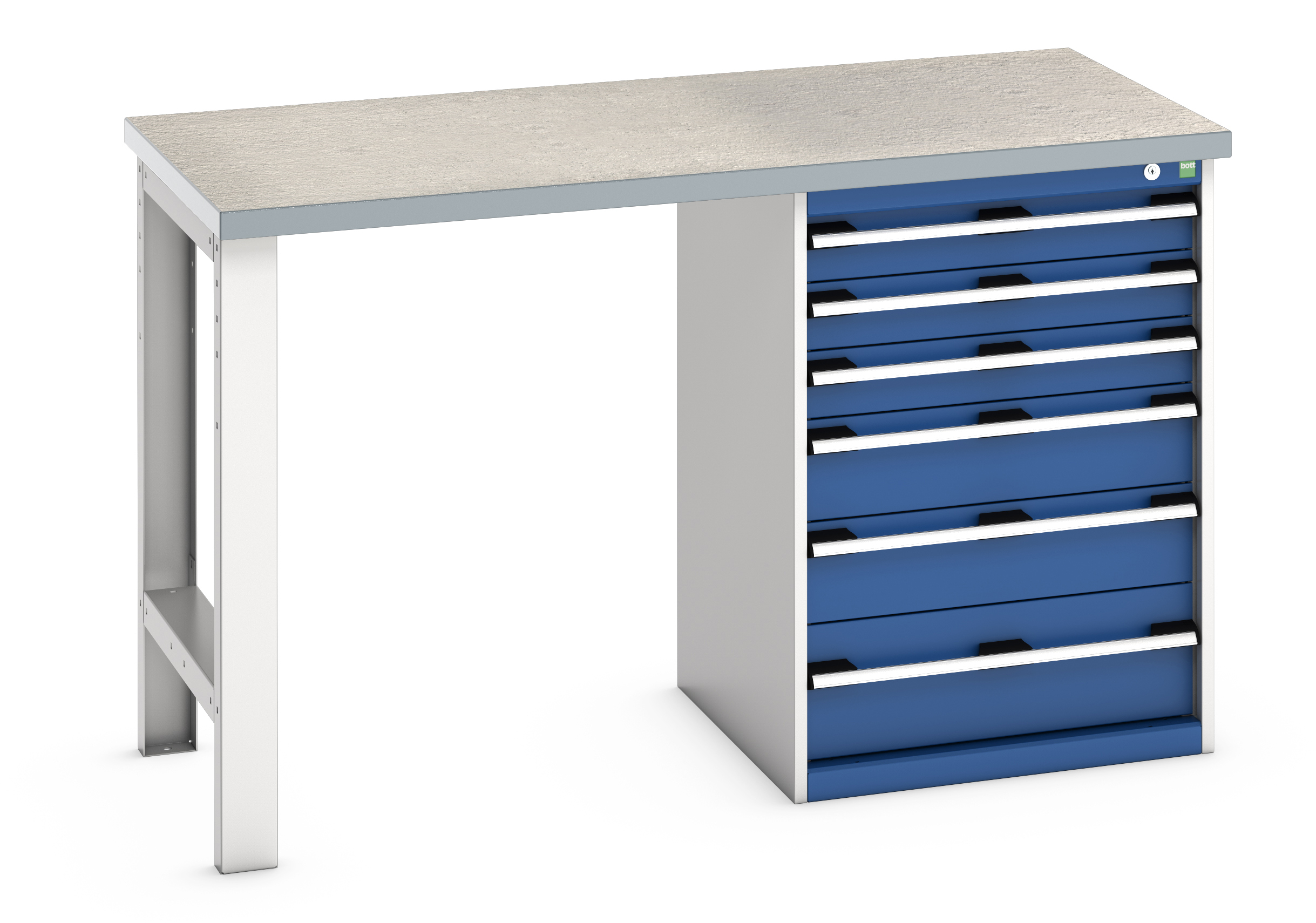 Bott Cubio Pedestal Bench With 6 Drawer Cabinet - 41003493.11V
