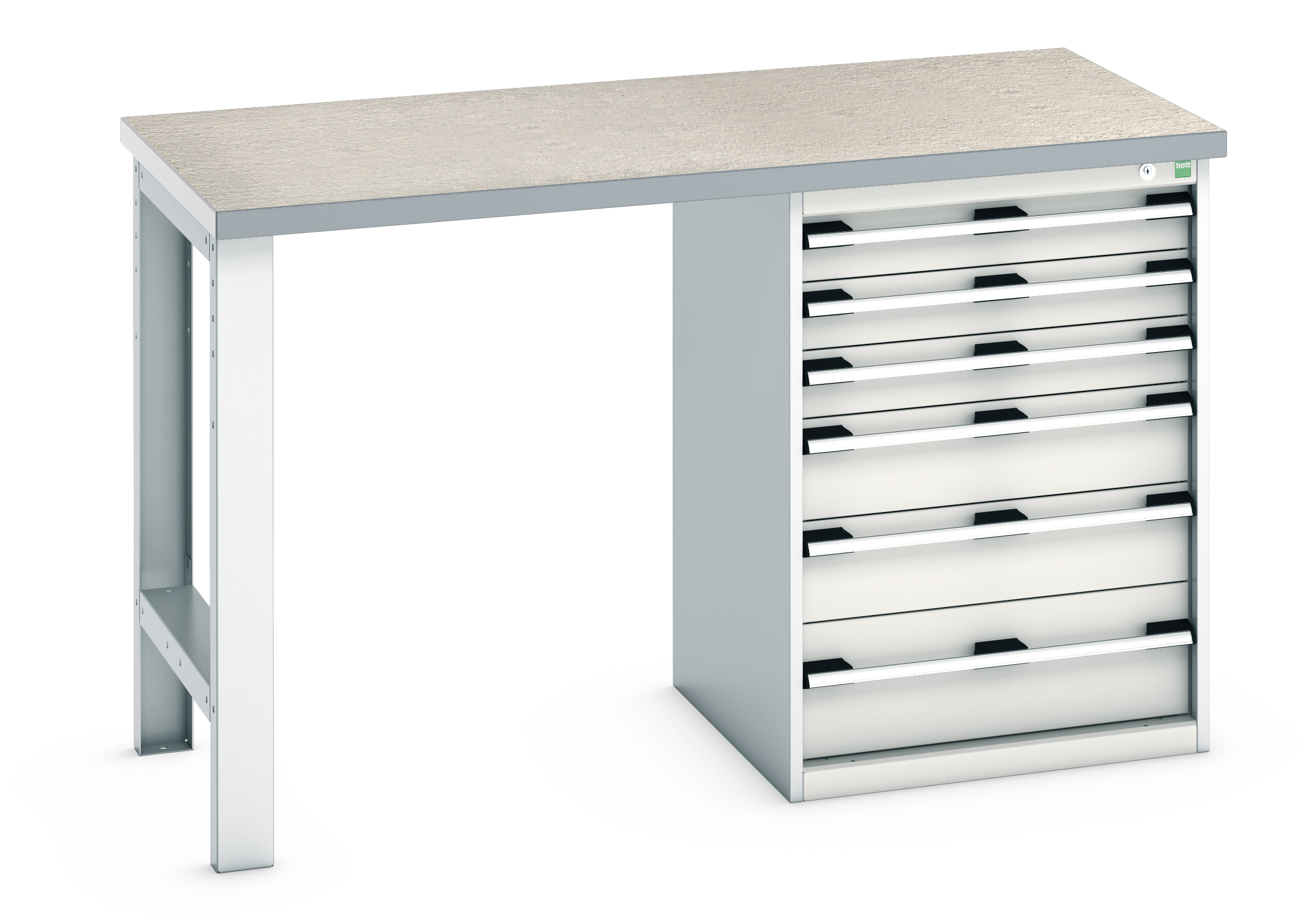 Bott Cubio Pedestal Bench With 6 Drawer Cabinet - 41003493.16V