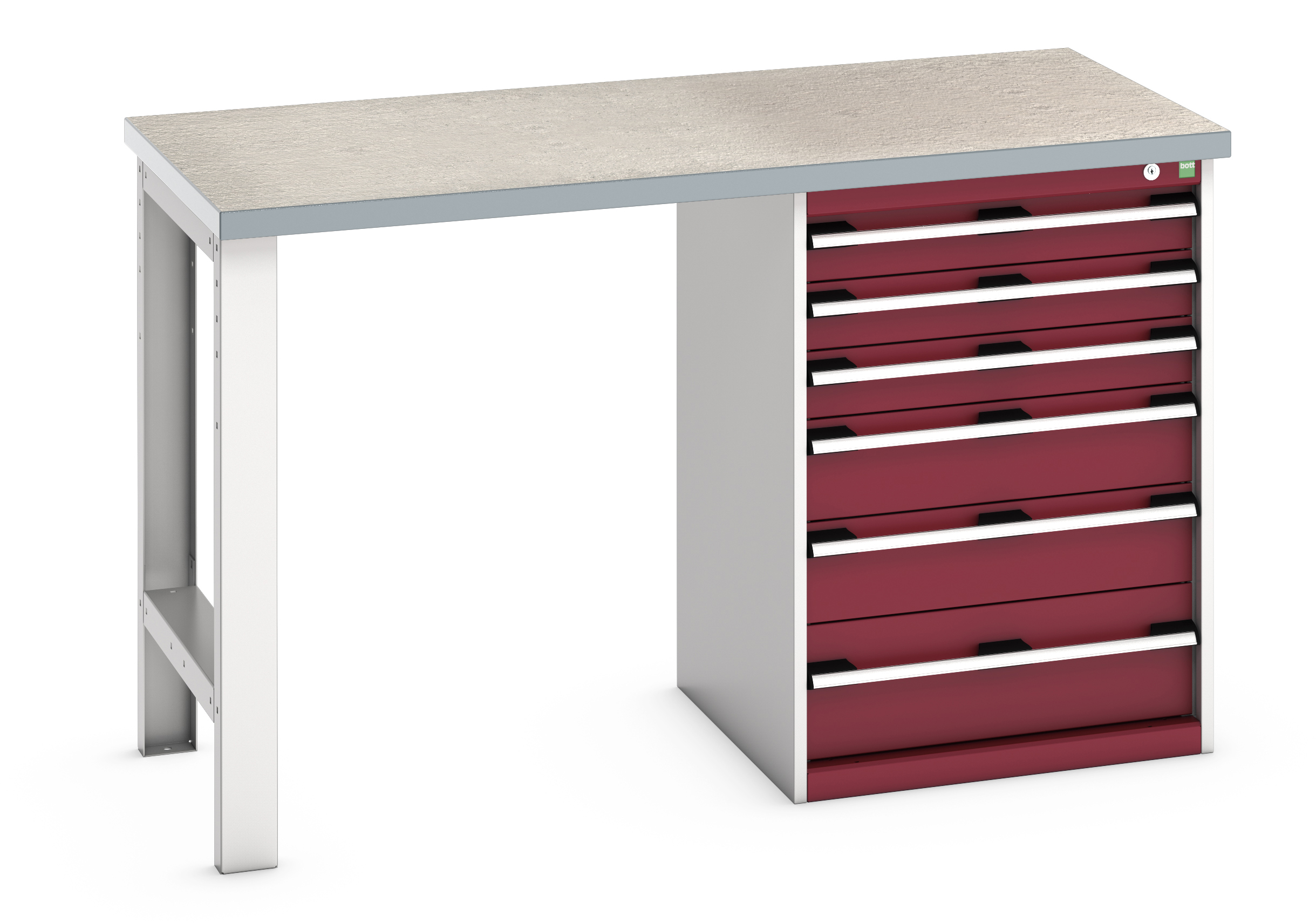 Bott Cubio Pedestal Bench With 6 Drawer Cabinet - 41003493.24V