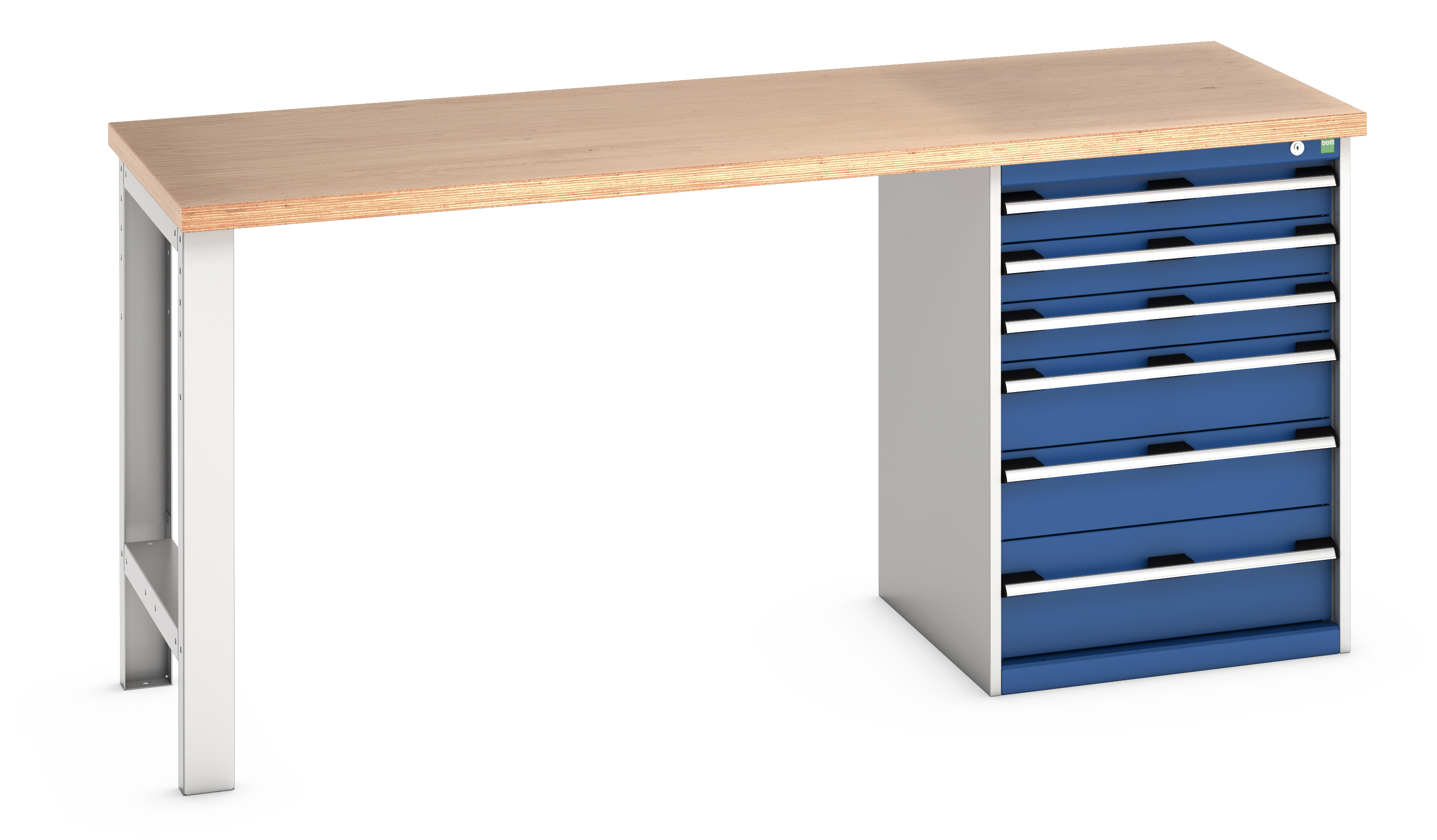 Bott Cubio Pedestal Bench With 6 Drawer Cabinet - 41003494.11V