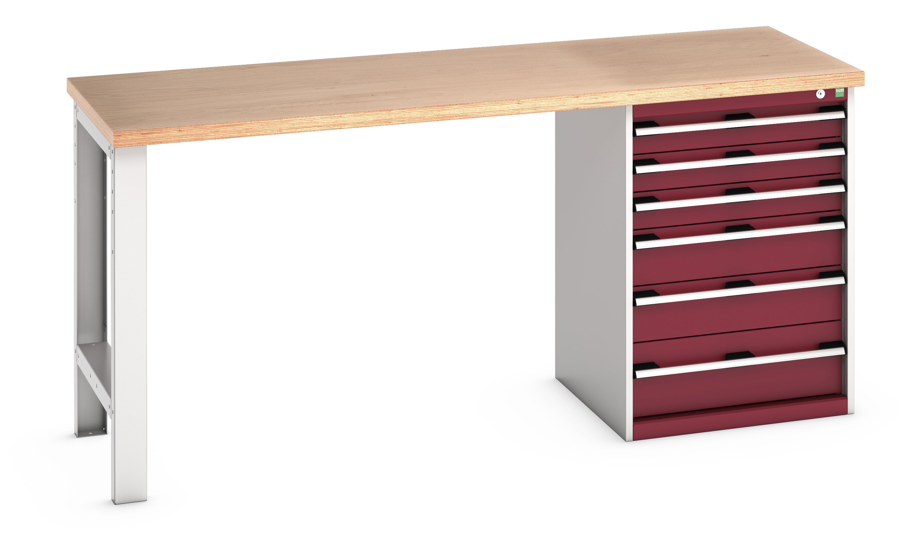 Bott Cubio Pedestal Bench With 6 Drawer Cabinet - 41003494.24V