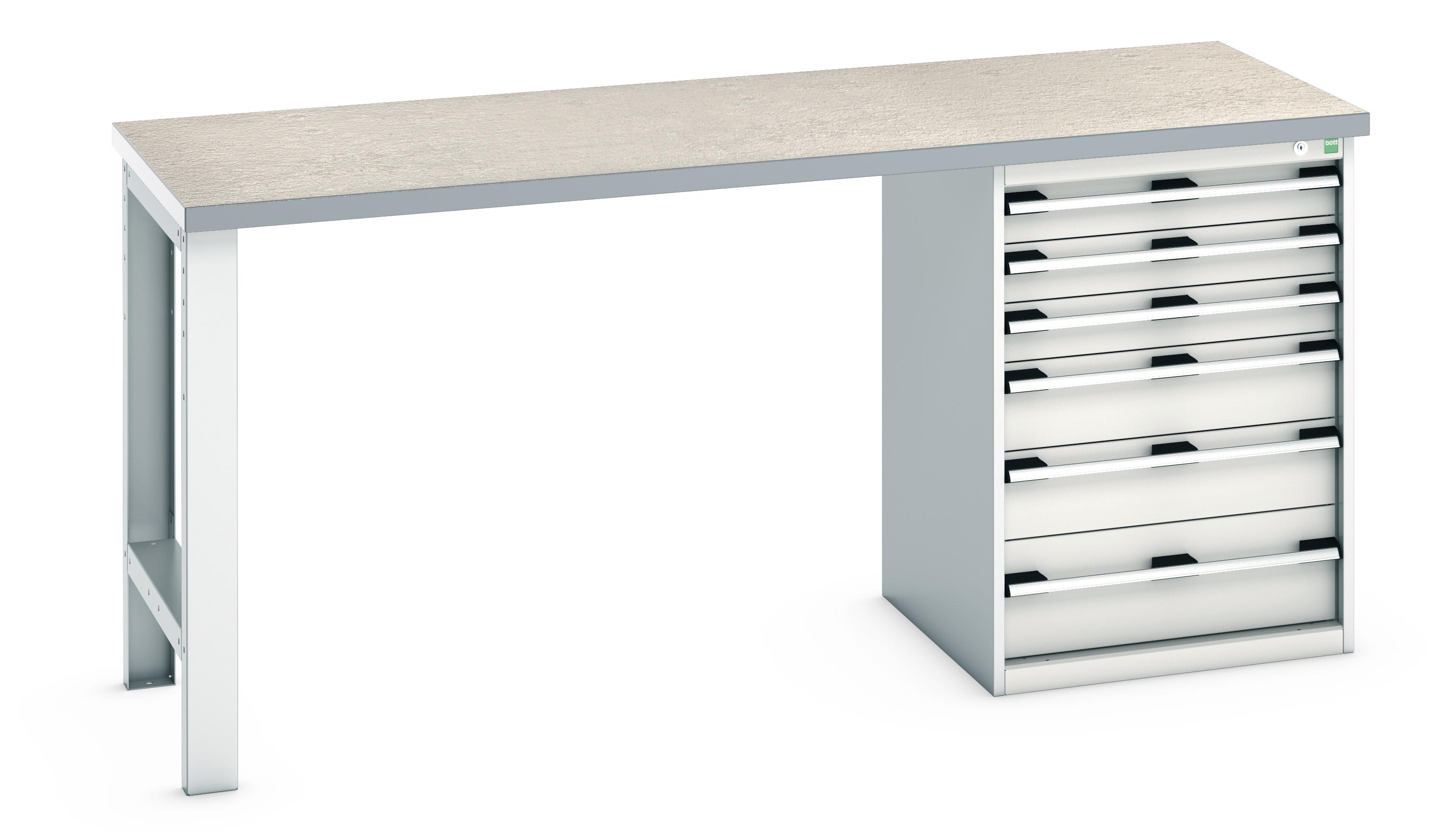 Bott Cubio Pedestal Bench With 6 Drawer Cabinet - 41003495.16V