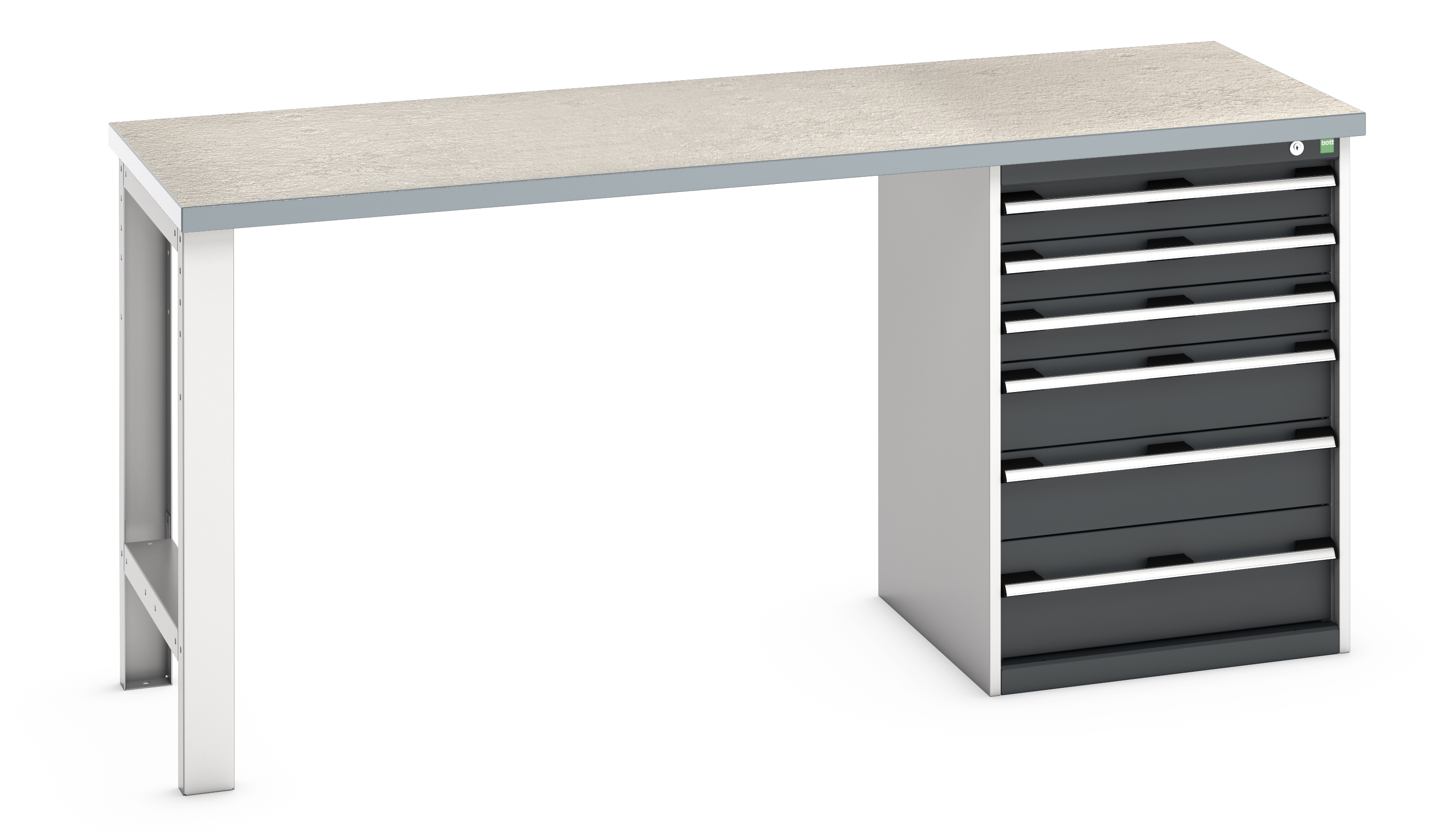 Bott Cubio Pedestal Bench With 6 Drawer Cabinet - 41003495.19V