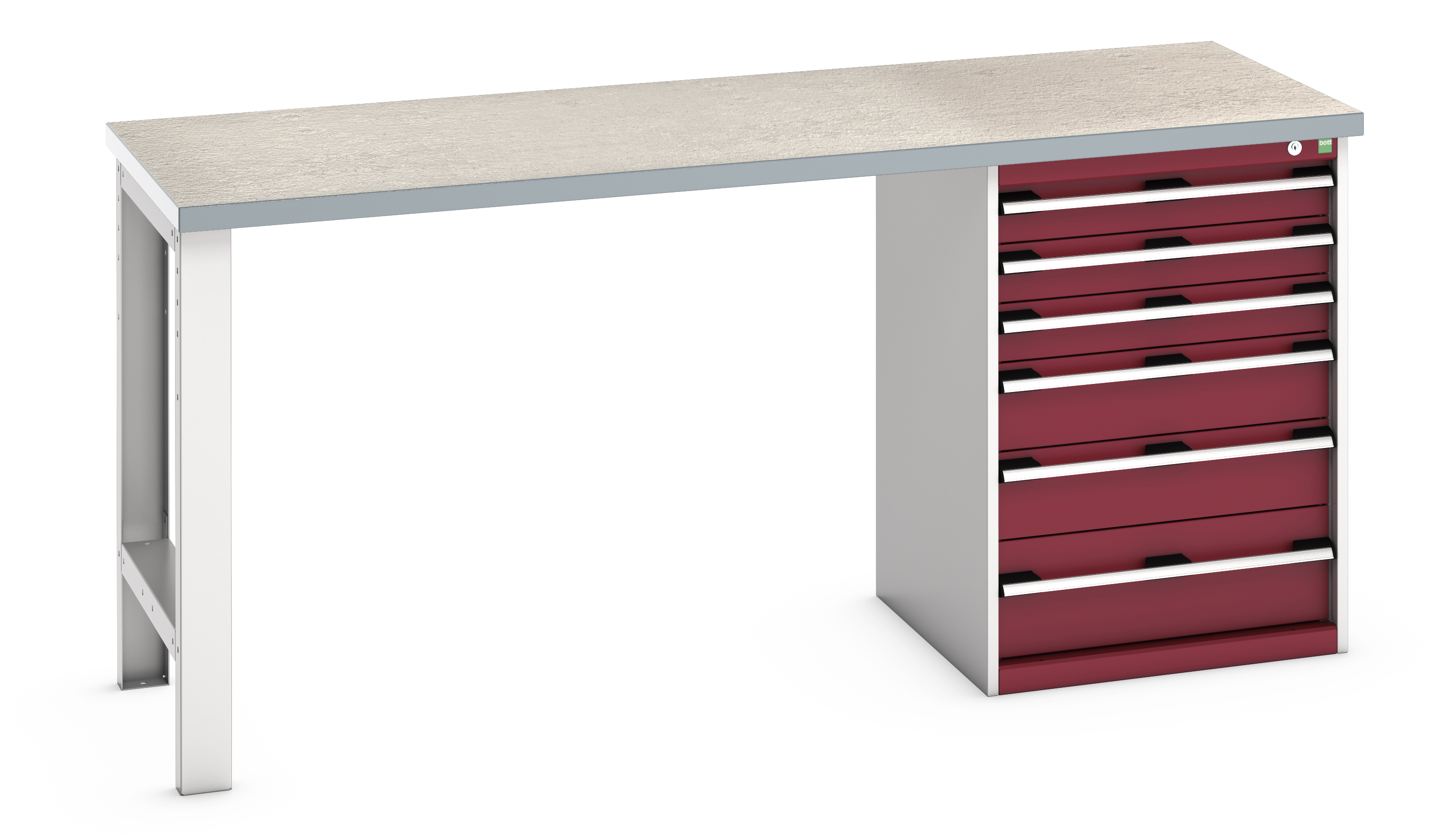 Bott Cubio Pedestal Bench With 6 Drawer Cabinet - 41003495.24V