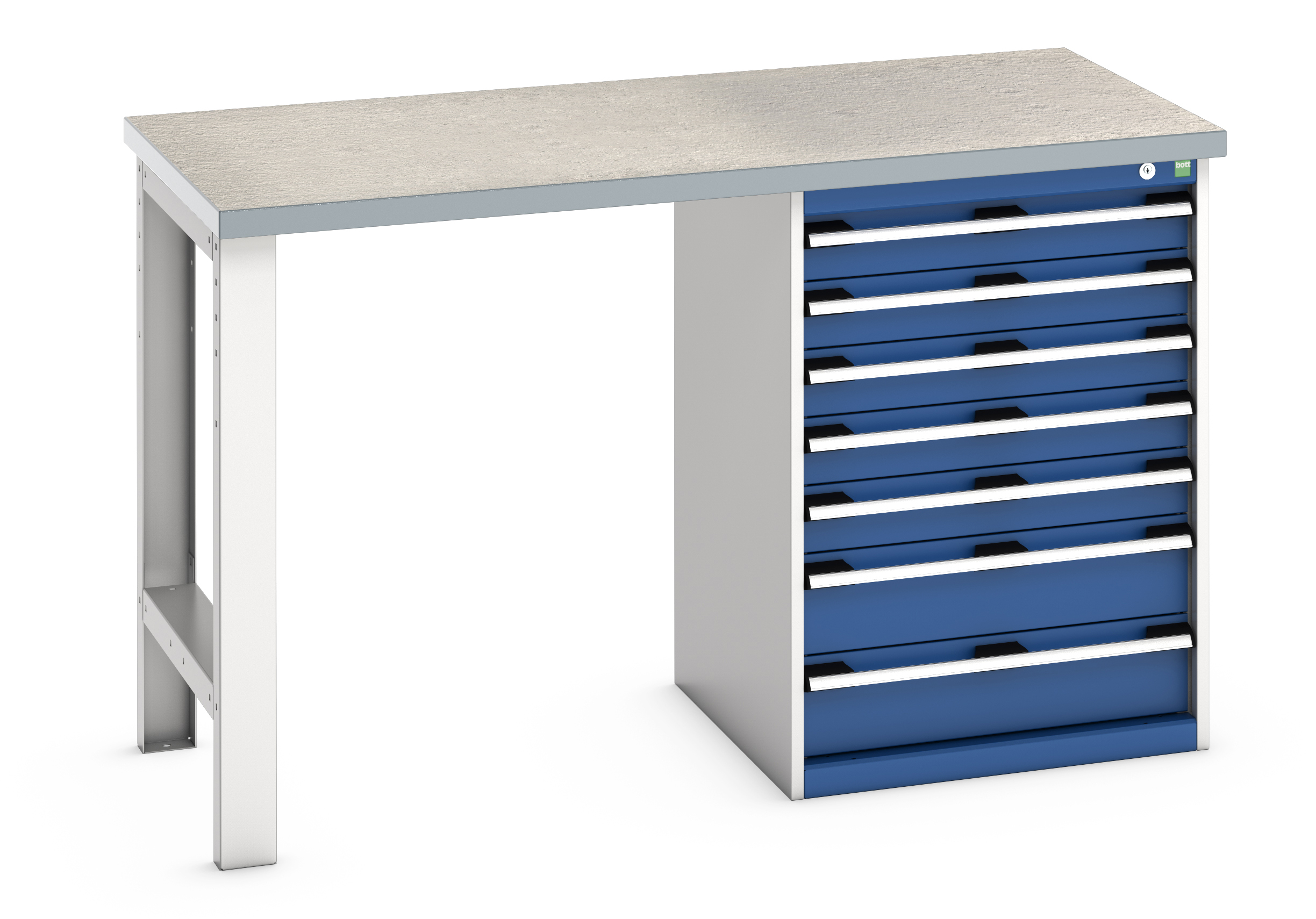 Bott Cubio Pedestal Bench With 7 Drawer Cabinet - 41003497.11V