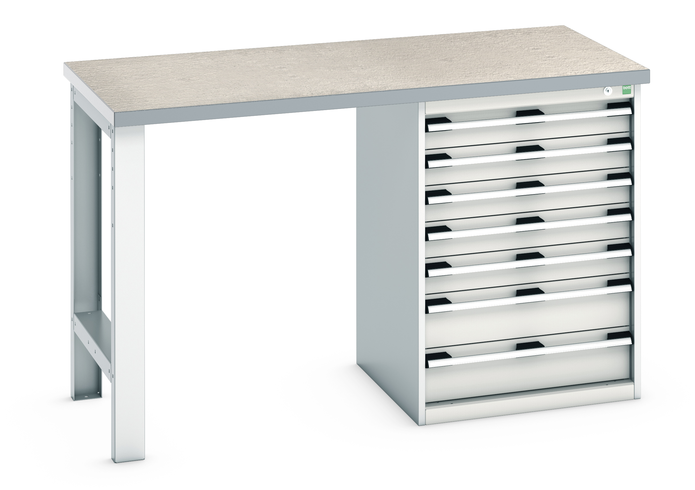 Bott Cubio Pedestal Bench With 7 Drawer Cabinet - 41003497.16V
