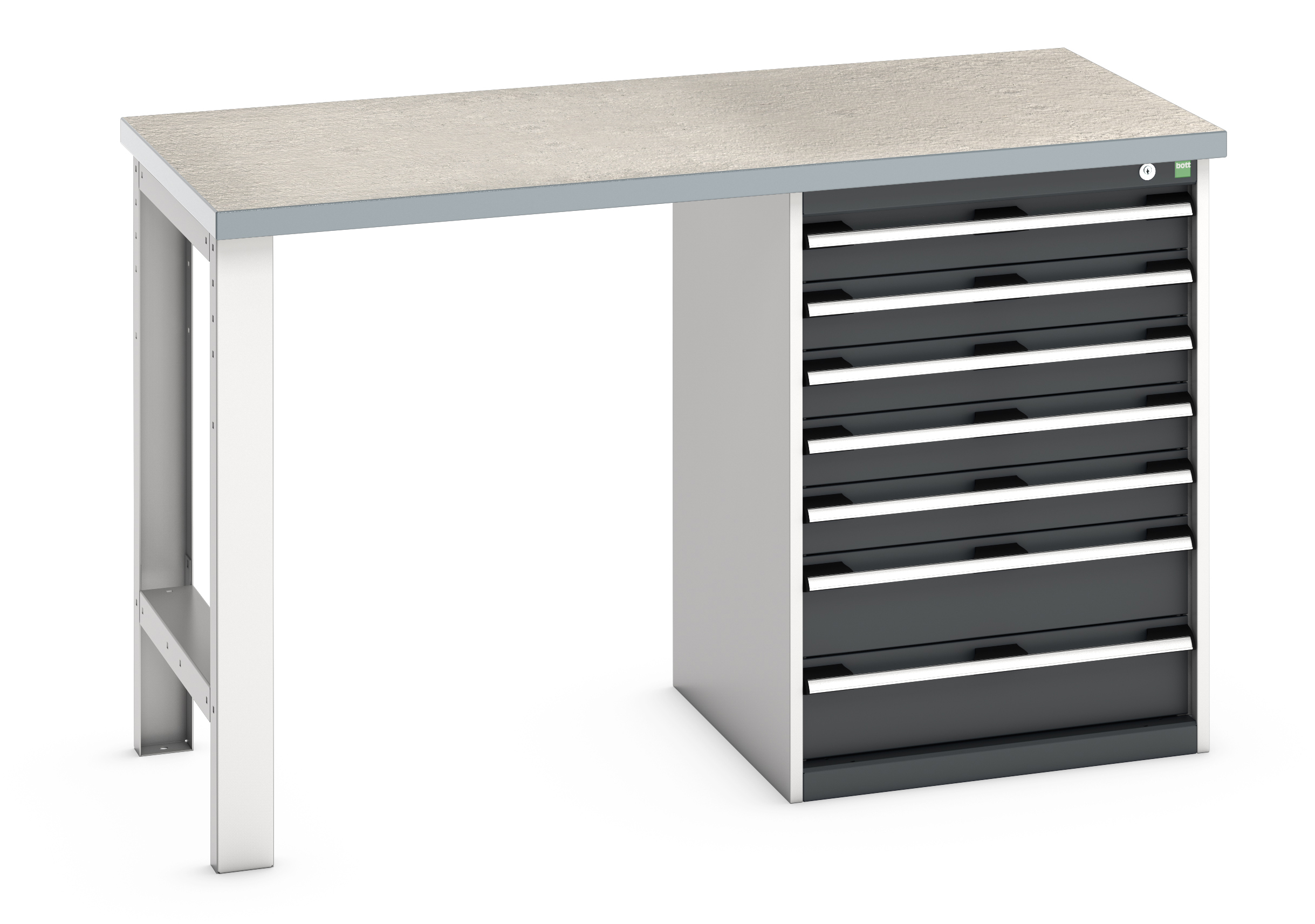 Bott Cubio Pedestal Bench With 7 Drawer Cabinet - 41003497.19V