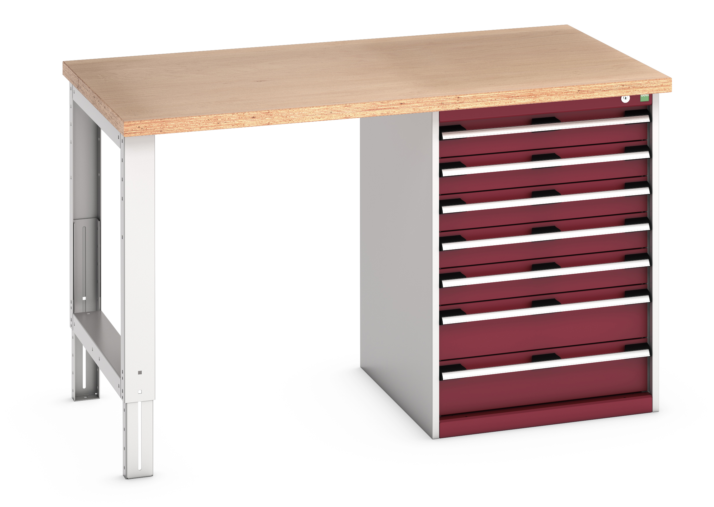 Bott Cubio Pedestal Bench With 7 Drawer Cabinet - 41003498.24V