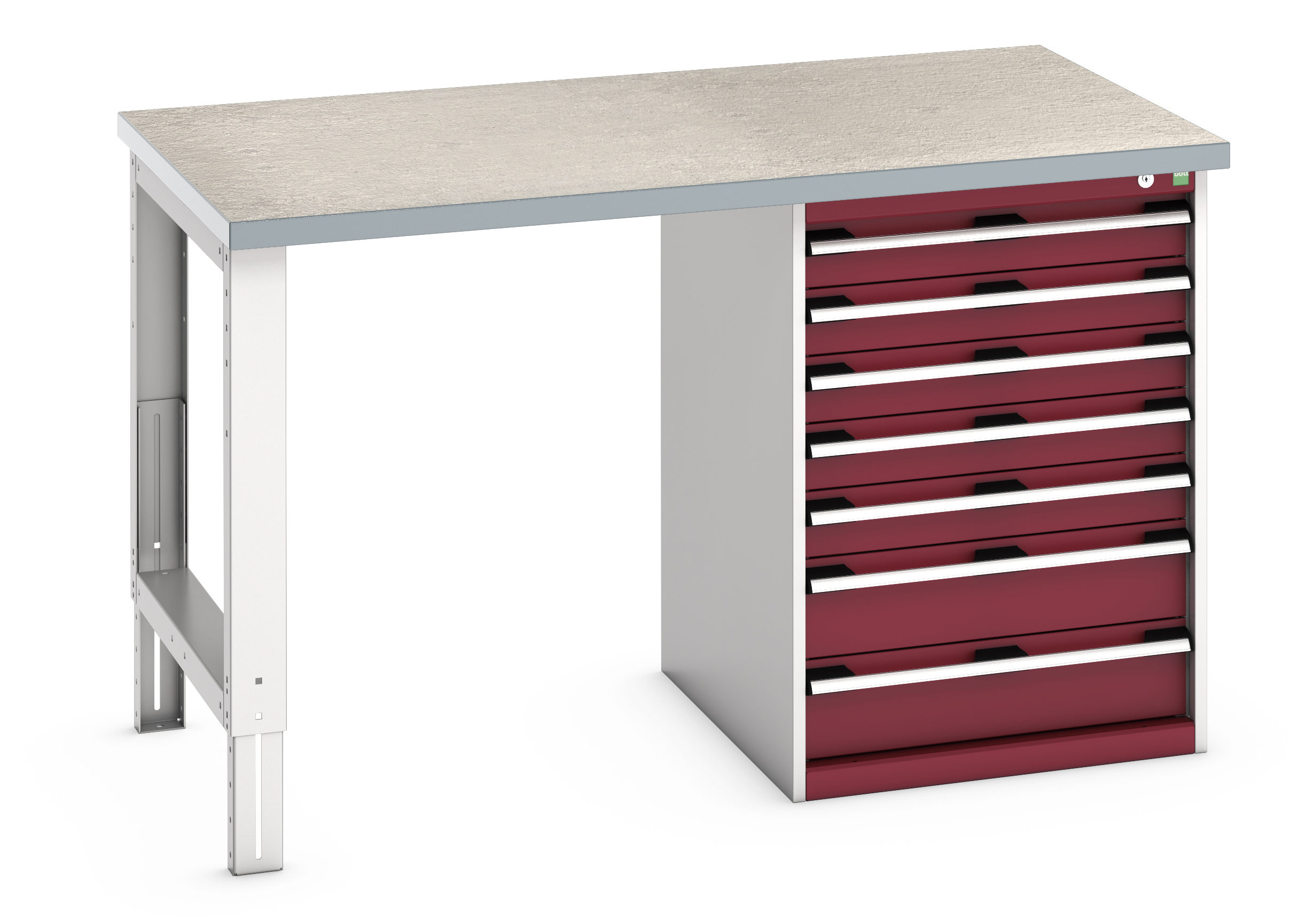 Bott Cubio Pedestal Bench With 7 Drawer Cabinet - 41003499.24V