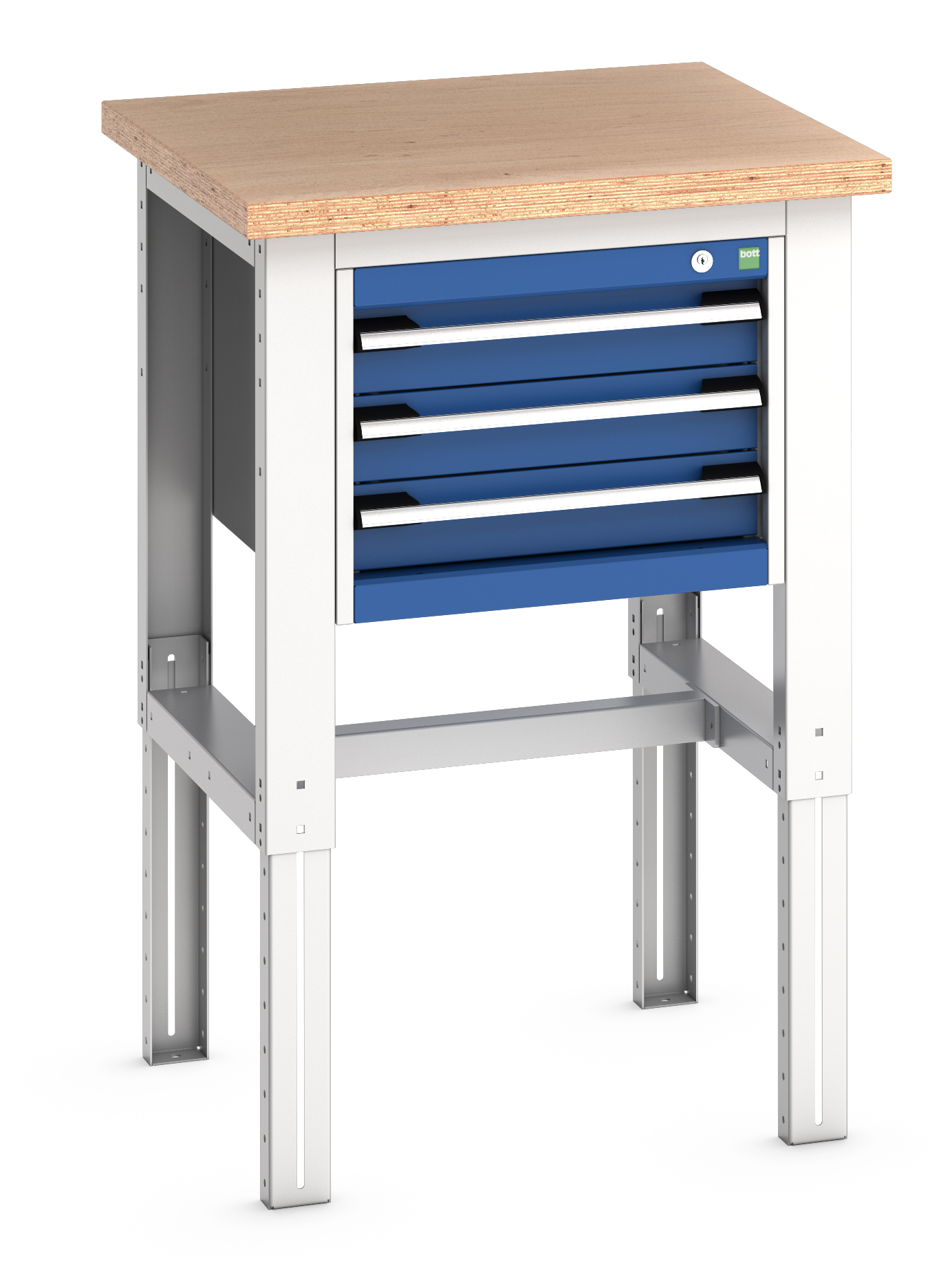 Bott Cubio Adjustable Height Workstand With 3 Drawer Cabinet - 41003533.11V
