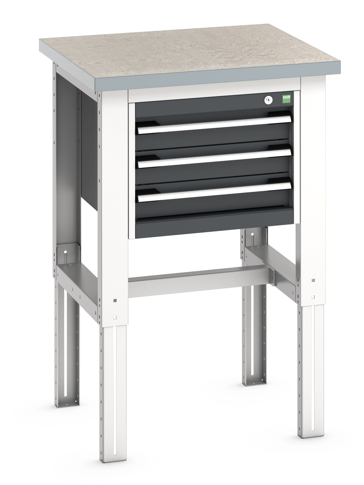 Bott Cubio Adjustable Height Workstand With 3 Drawer Cabinet - 41003535.19V
