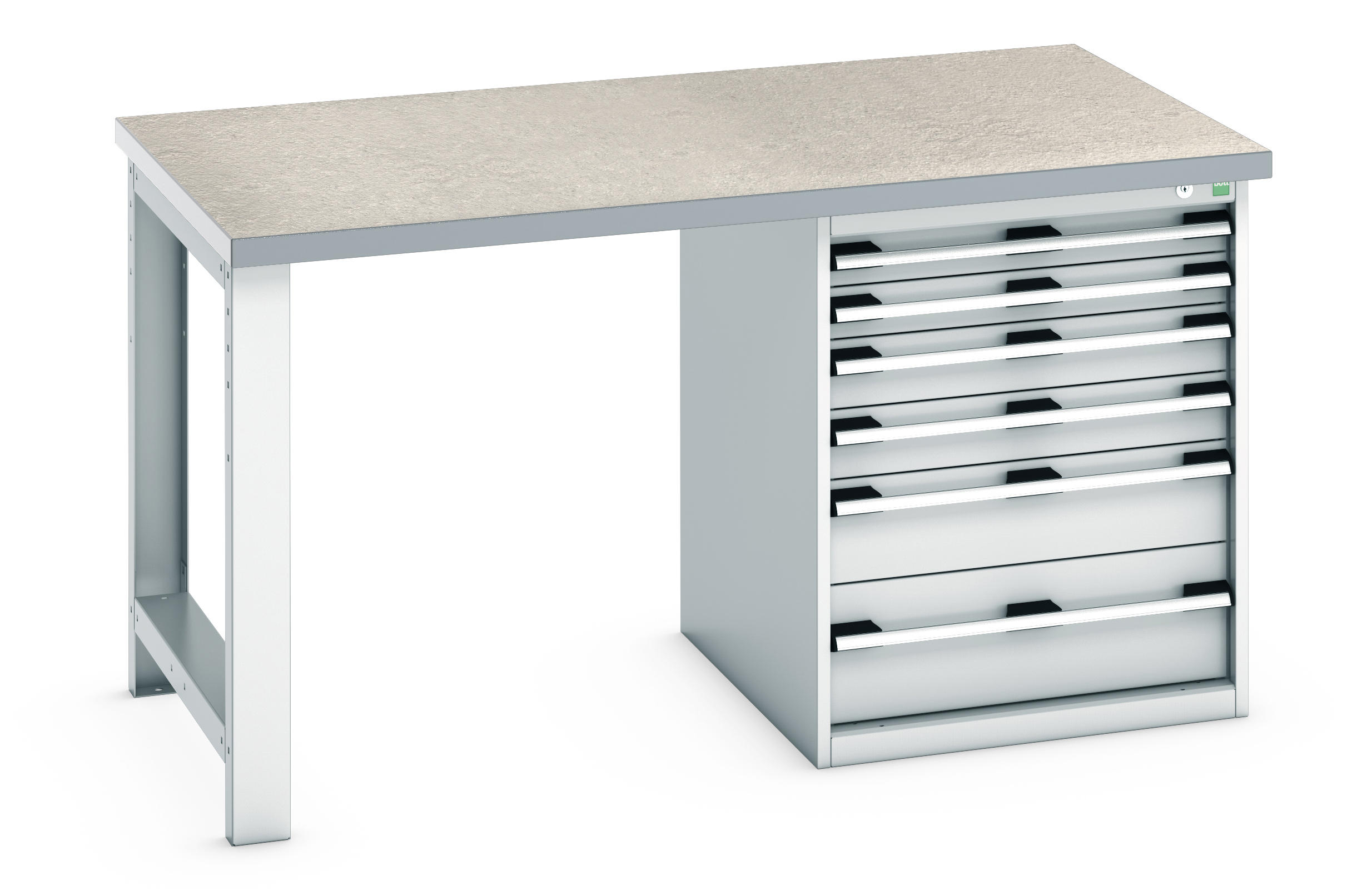 Bott Cubio Pedestal Bench With 6 Drawer Cabinet - 41004114.16V