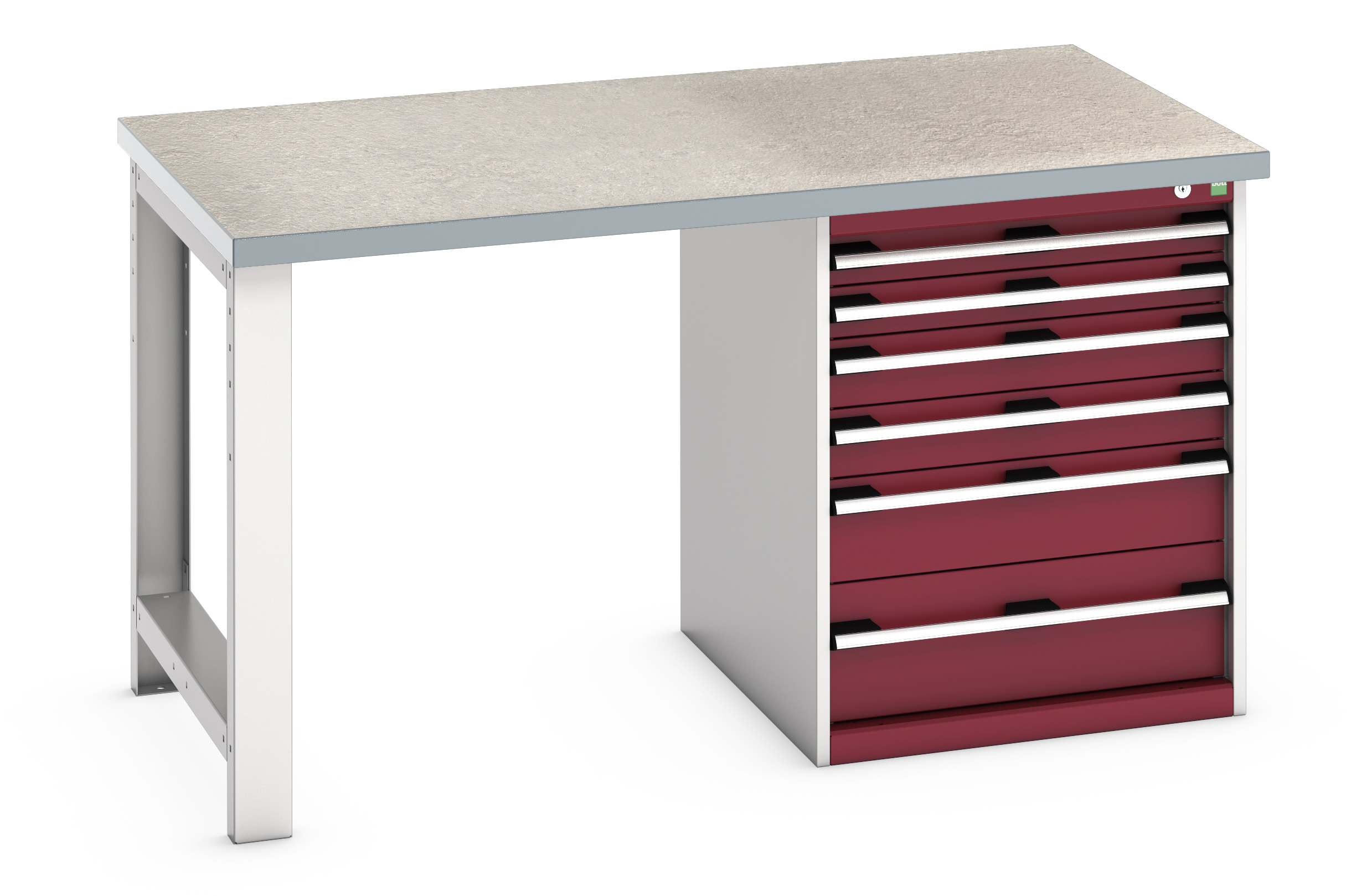 Bott Cubio Pedestal Bench With 6 Drawer Cabinet - 41004114.24V