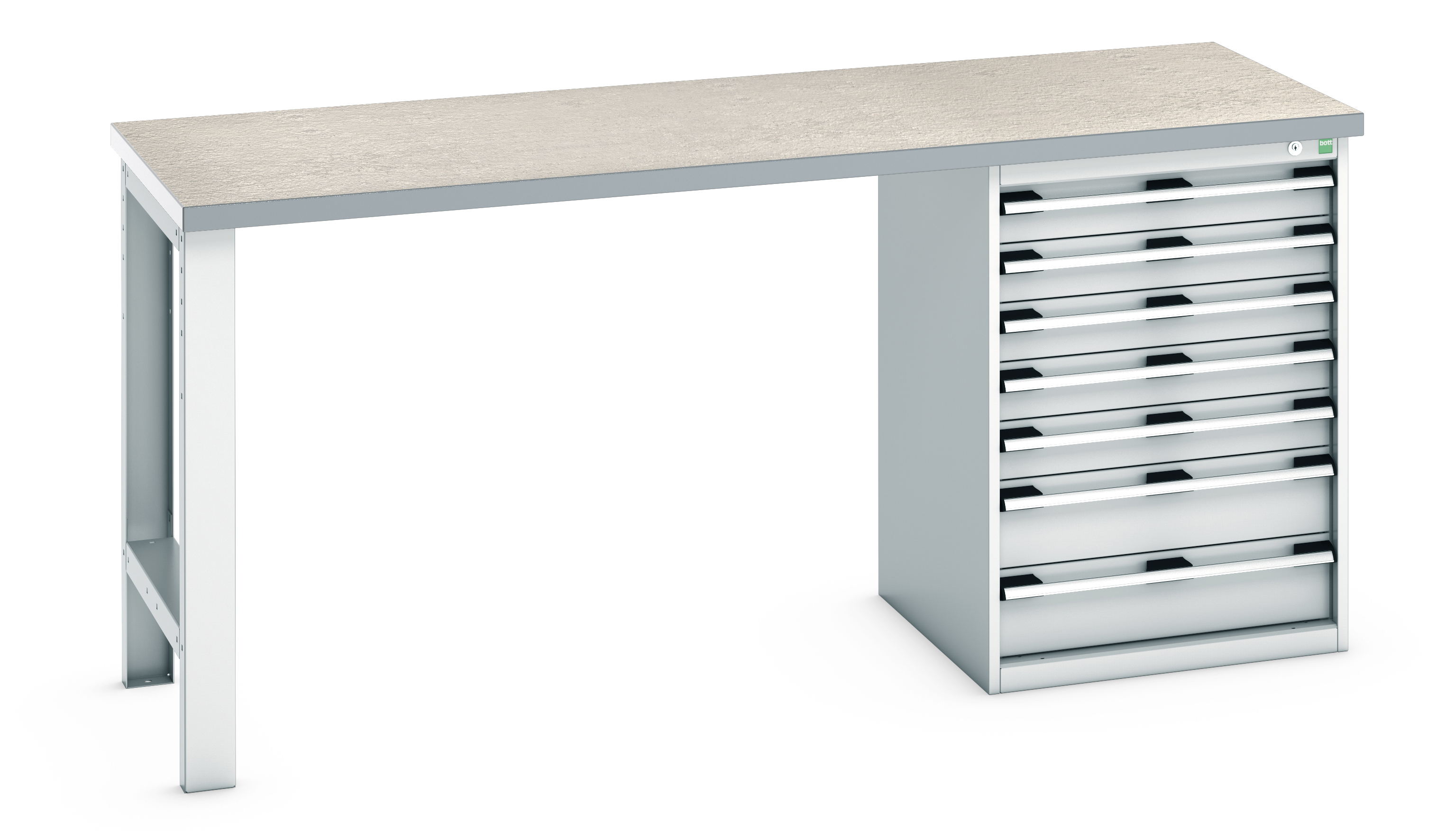 Bott Cubio Pedestal Bench With 7 Drawer Cabinet - 41004122.16V
