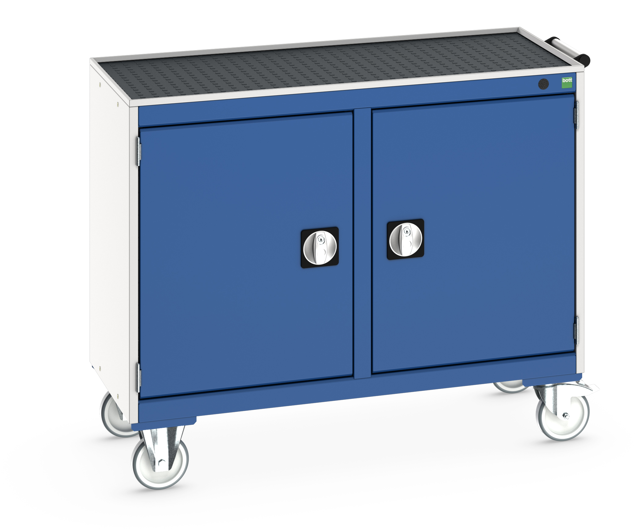 Bott Cubio Maintenance Trolley With Double Cupboard & Top Tray With Mat (525/525) - 41006003.11V