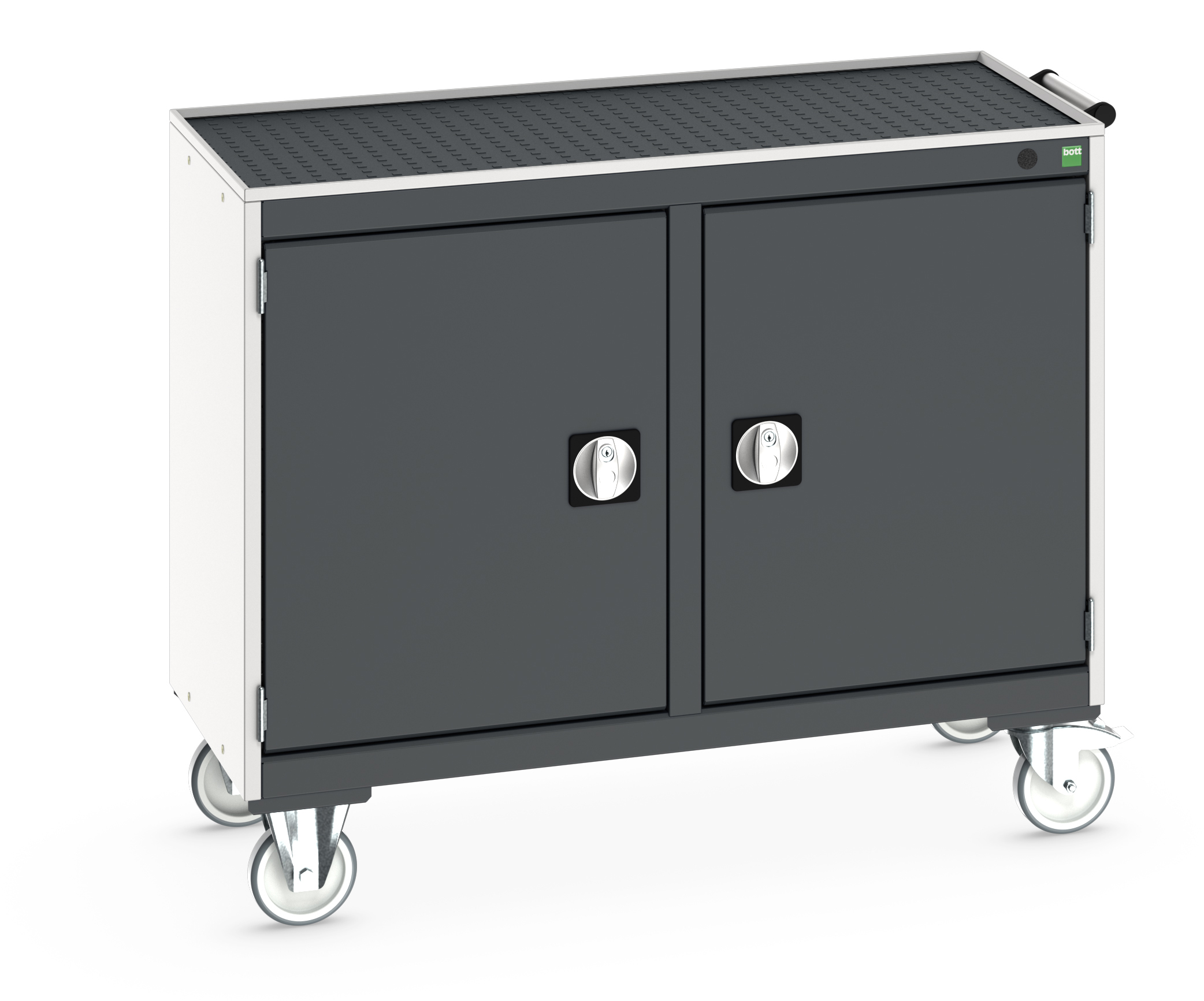 Bott Cubio Maintenance Trolley With Double Cupboard & Top Tray With Mat (525/525) - 41006003.19V