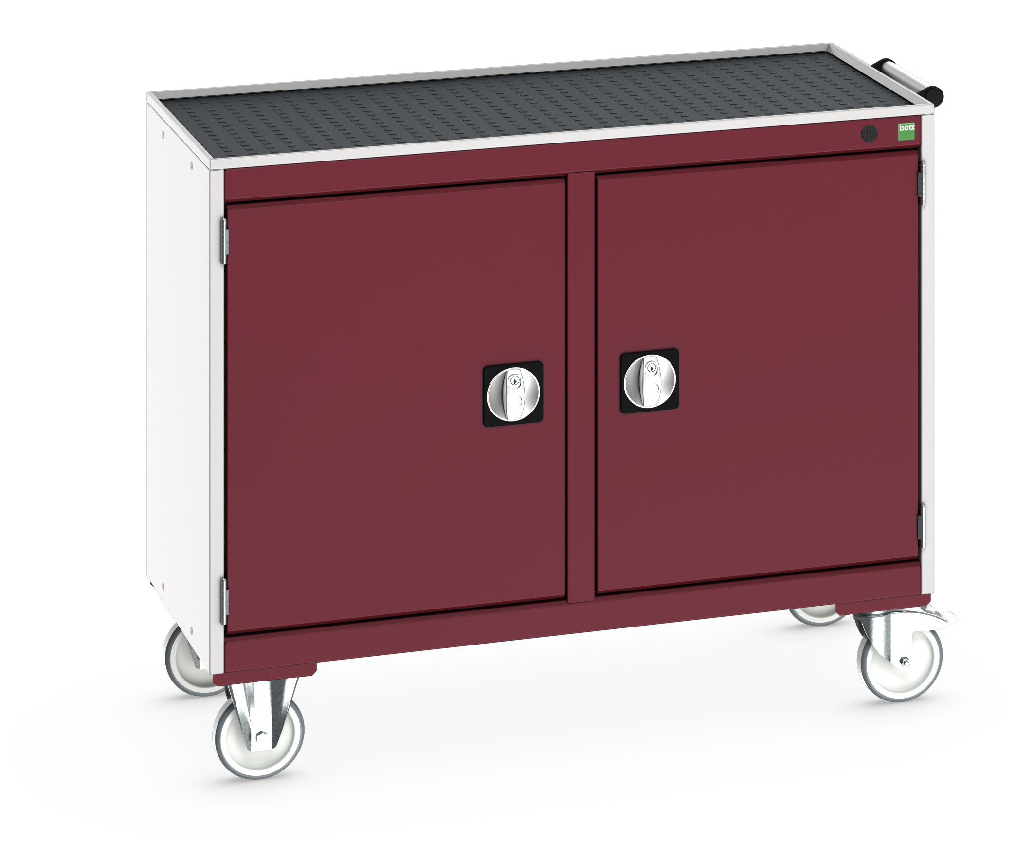 Bott Cubio Maintenance Trolley With Double Cupboard & Top Tray With Mat (525/525) - 41006003.24V