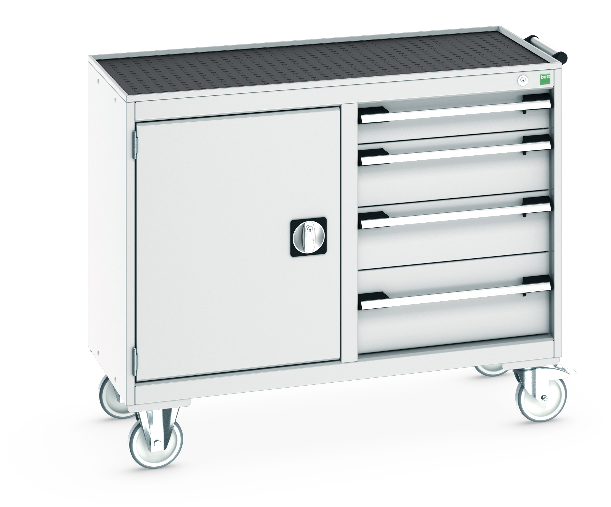 Bott Cubio Maintenance Trolley With Cupboard / 4 Drawers & Top Tray With Mat (525/525) - 41006006.16V
