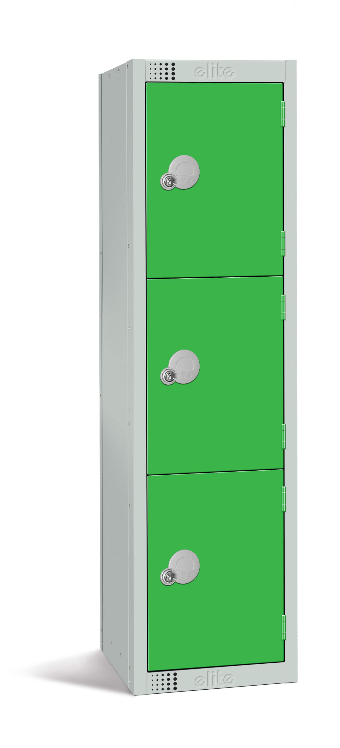 Elite Three Door Educational Locker - Green - 300mm Depth