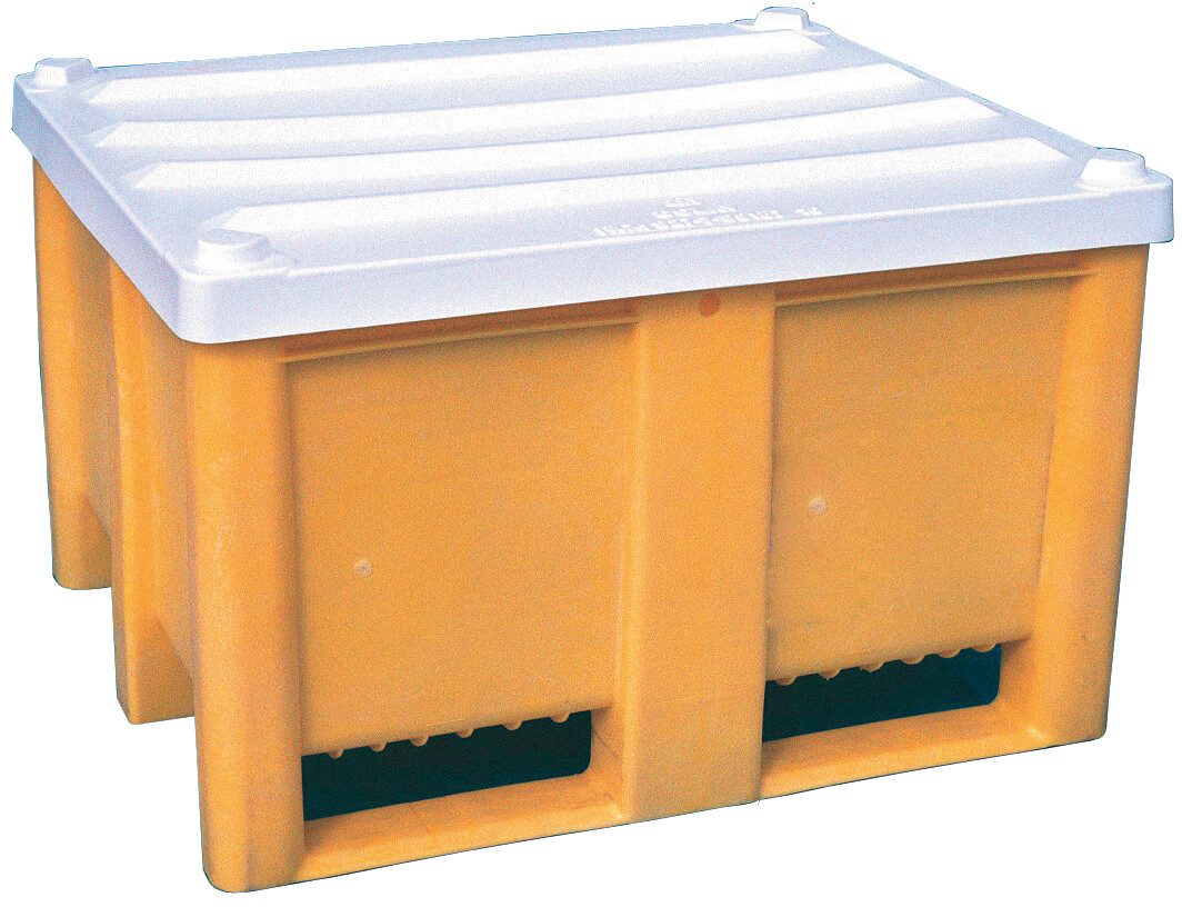Empty Pallet Box with lid (Yellow)