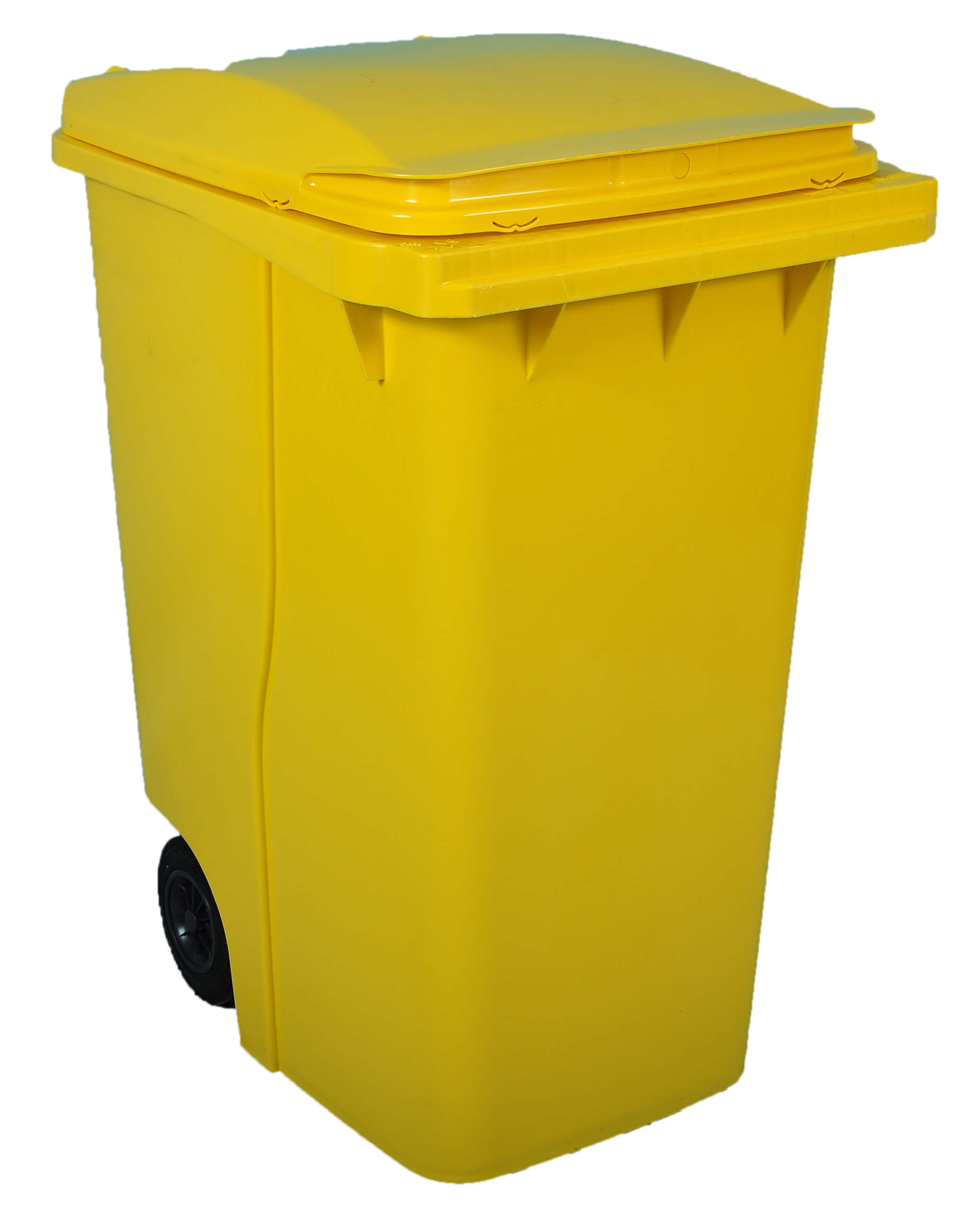 Empty 360 litre Wheelie Bin: Yellow