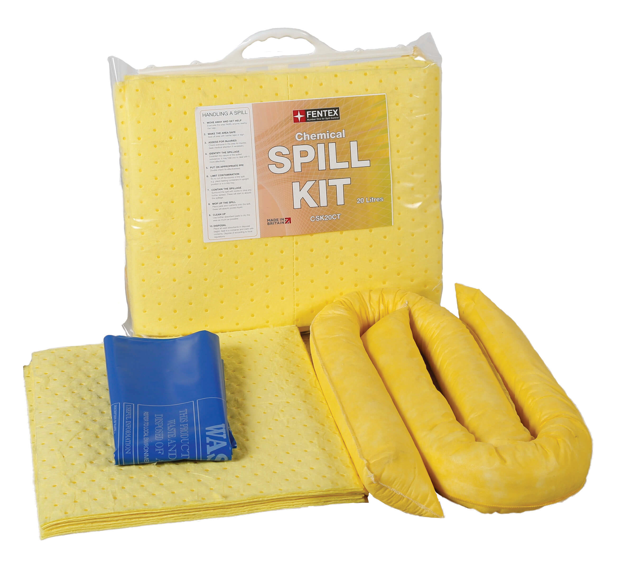 Chemical Spill Kit in Clip-top Bag