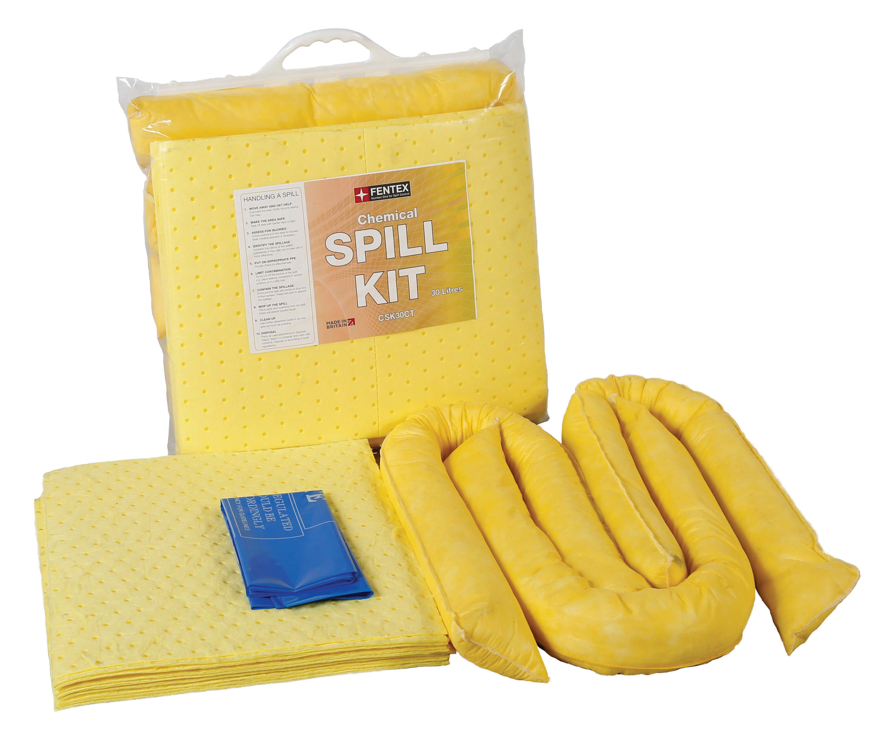 Chemical Spill Kit in Clip-top Bag