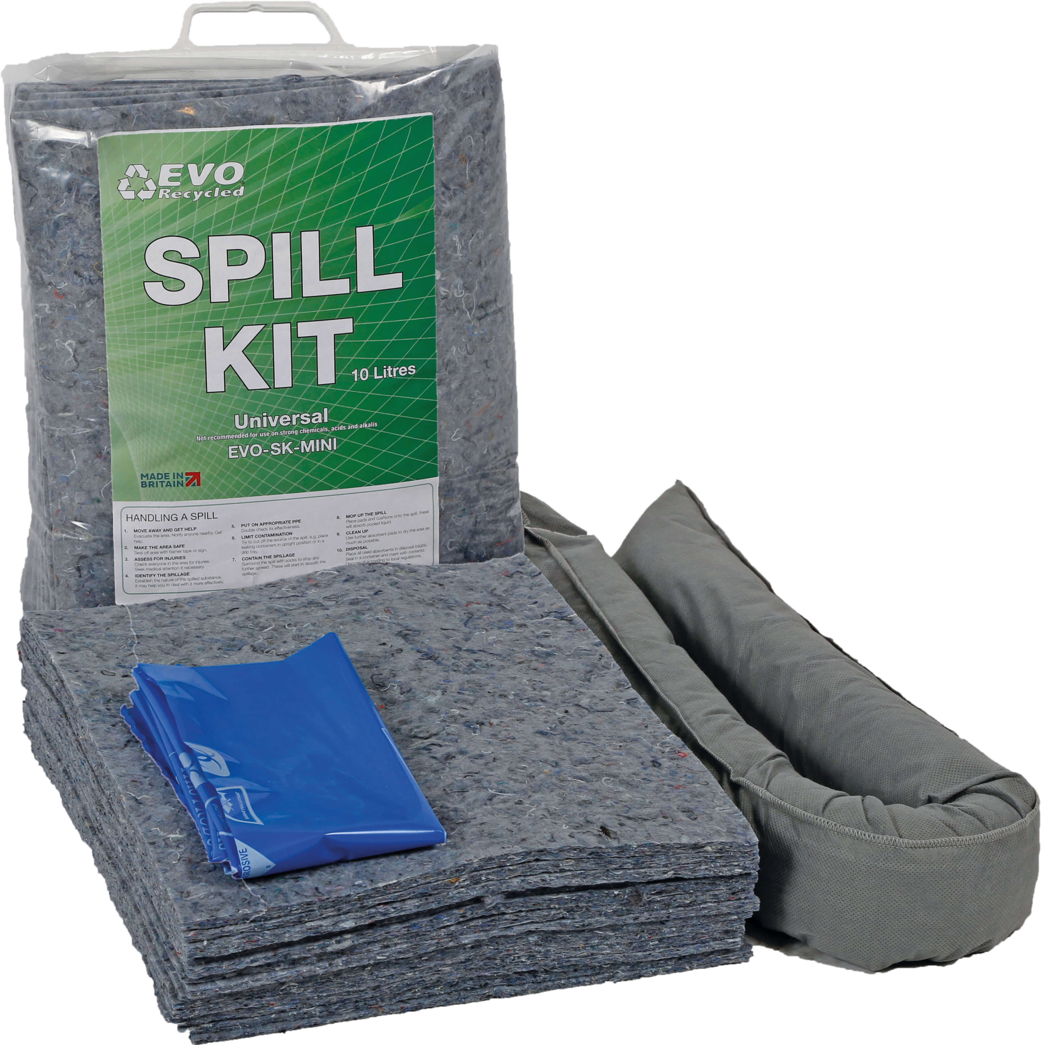 10 Litre Spill Kit in clip close bag