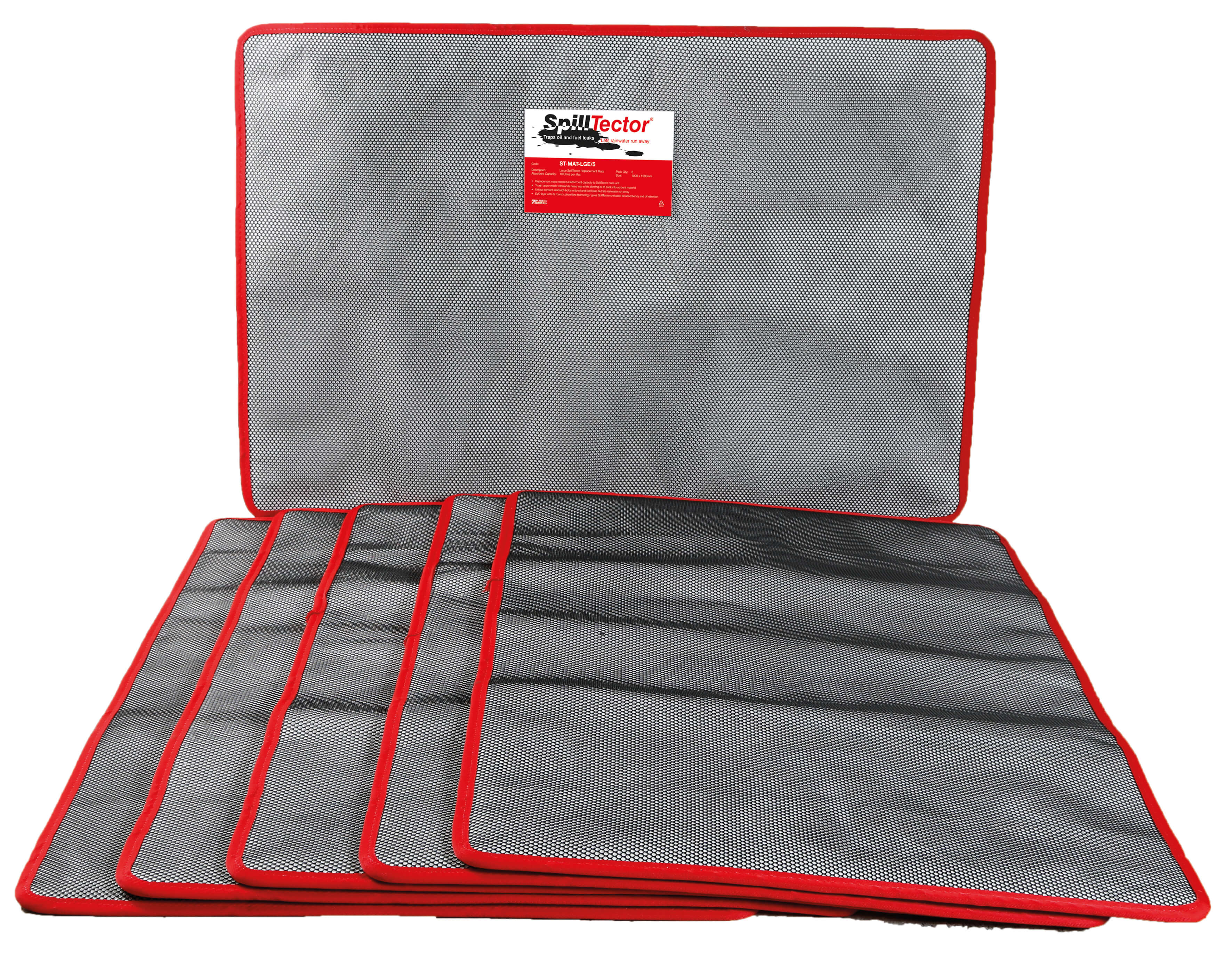 Pack of Five Large SpillTector Replacement Mats